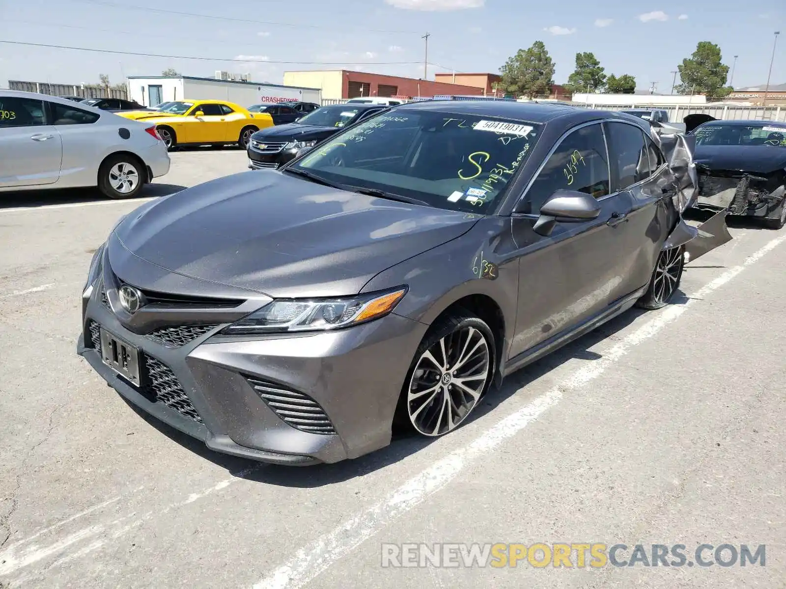 2 Photograph of a damaged car 4T1B11HKXKU787239 TOYOTA CAMRY 2019