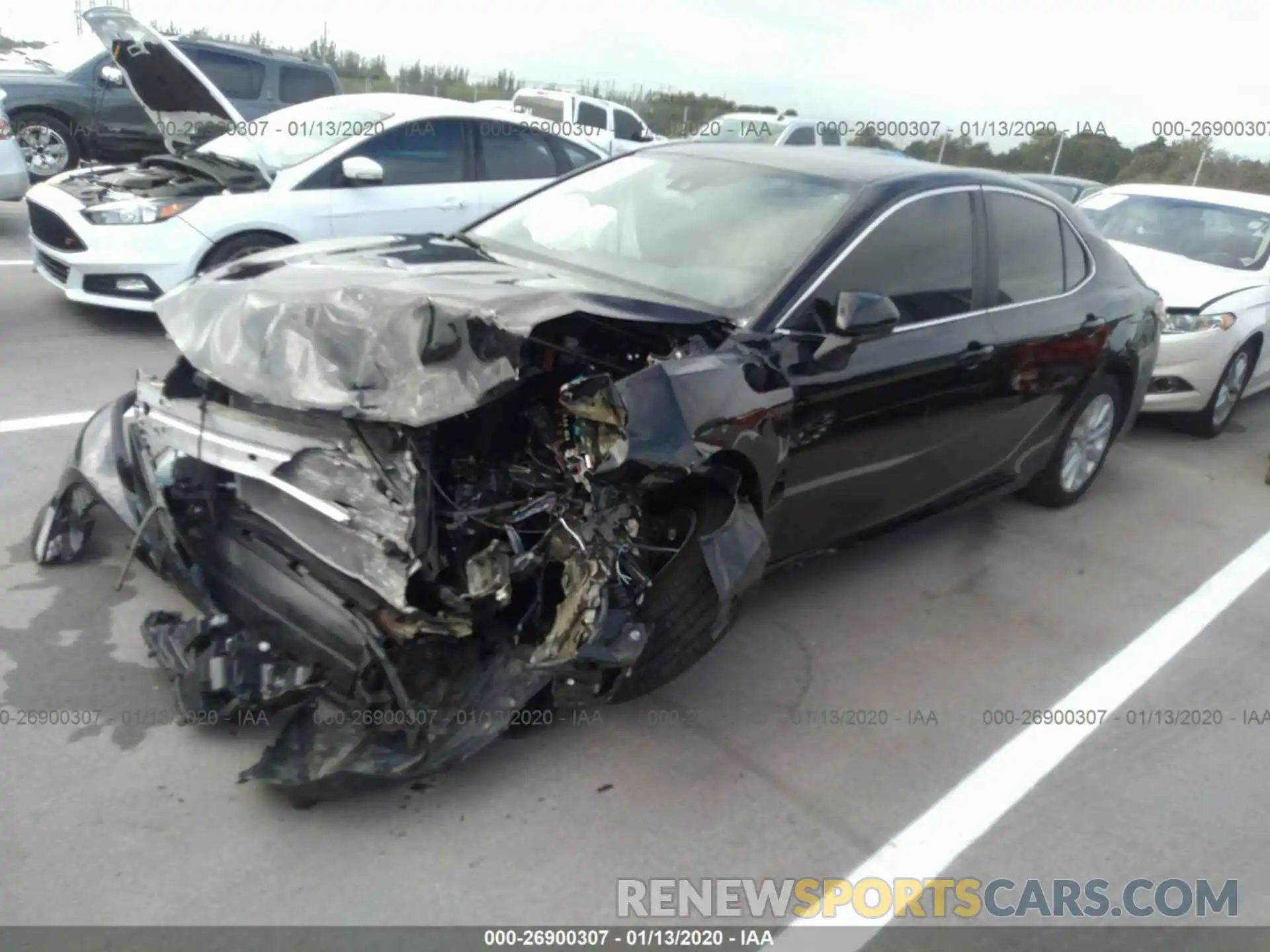 2 Photograph of a damaged car 4T1B11HKXKU787516 TOYOTA CAMRY 2019