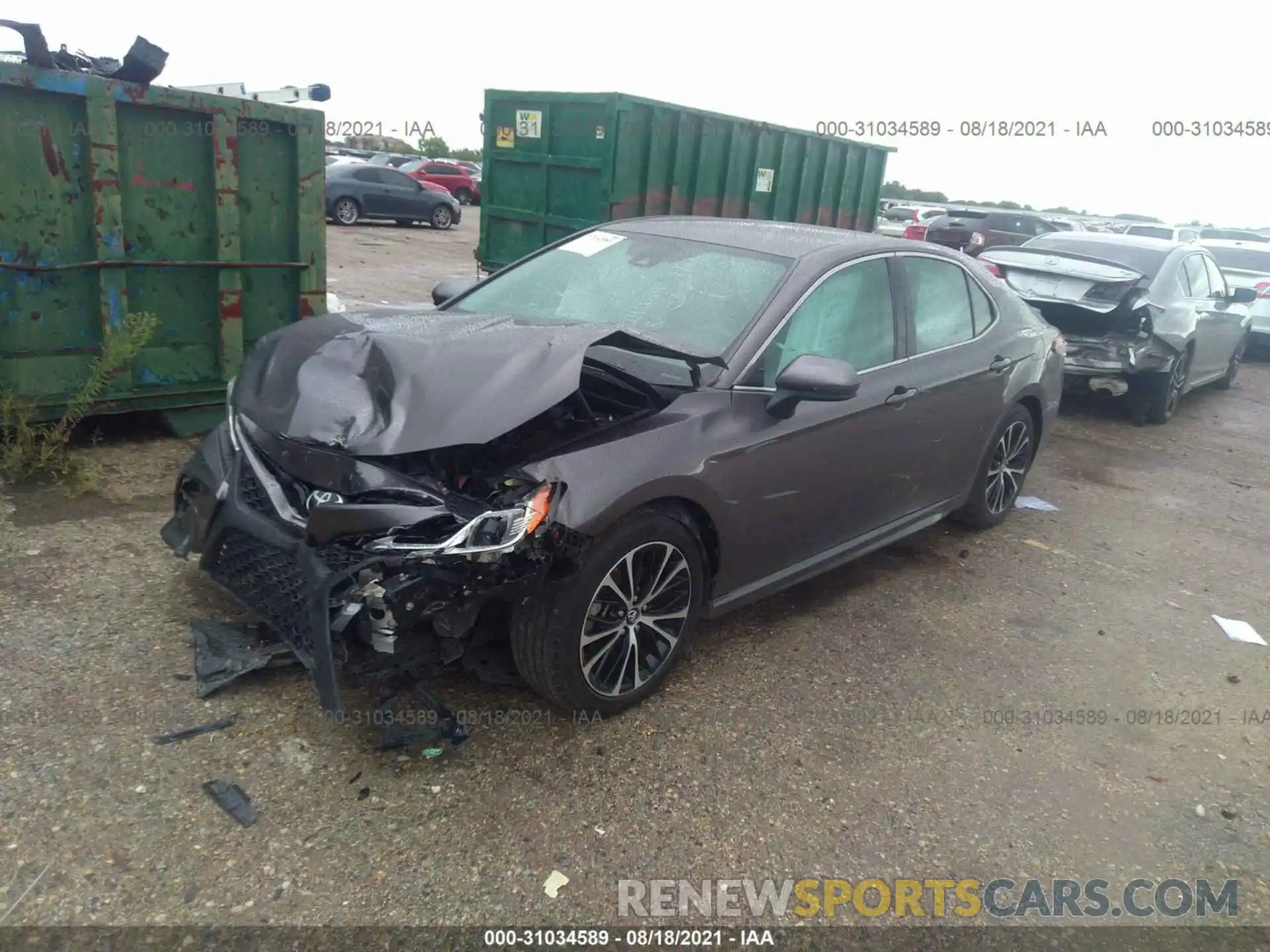 2 Photograph of a damaged car 4T1B11HKXKU804931 TOYOTA CAMRY 2019