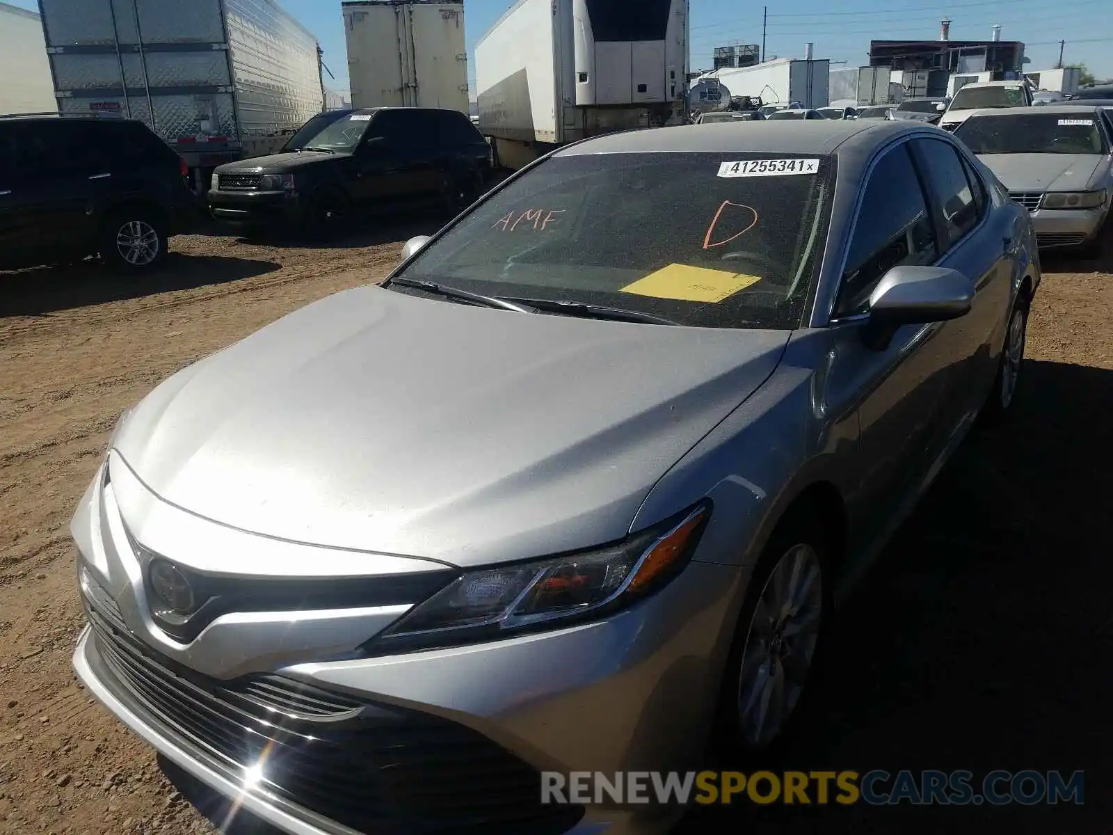 2 Photograph of a damaged car 4T1B11HKXKU816951 TOYOTA CAMRY 2019