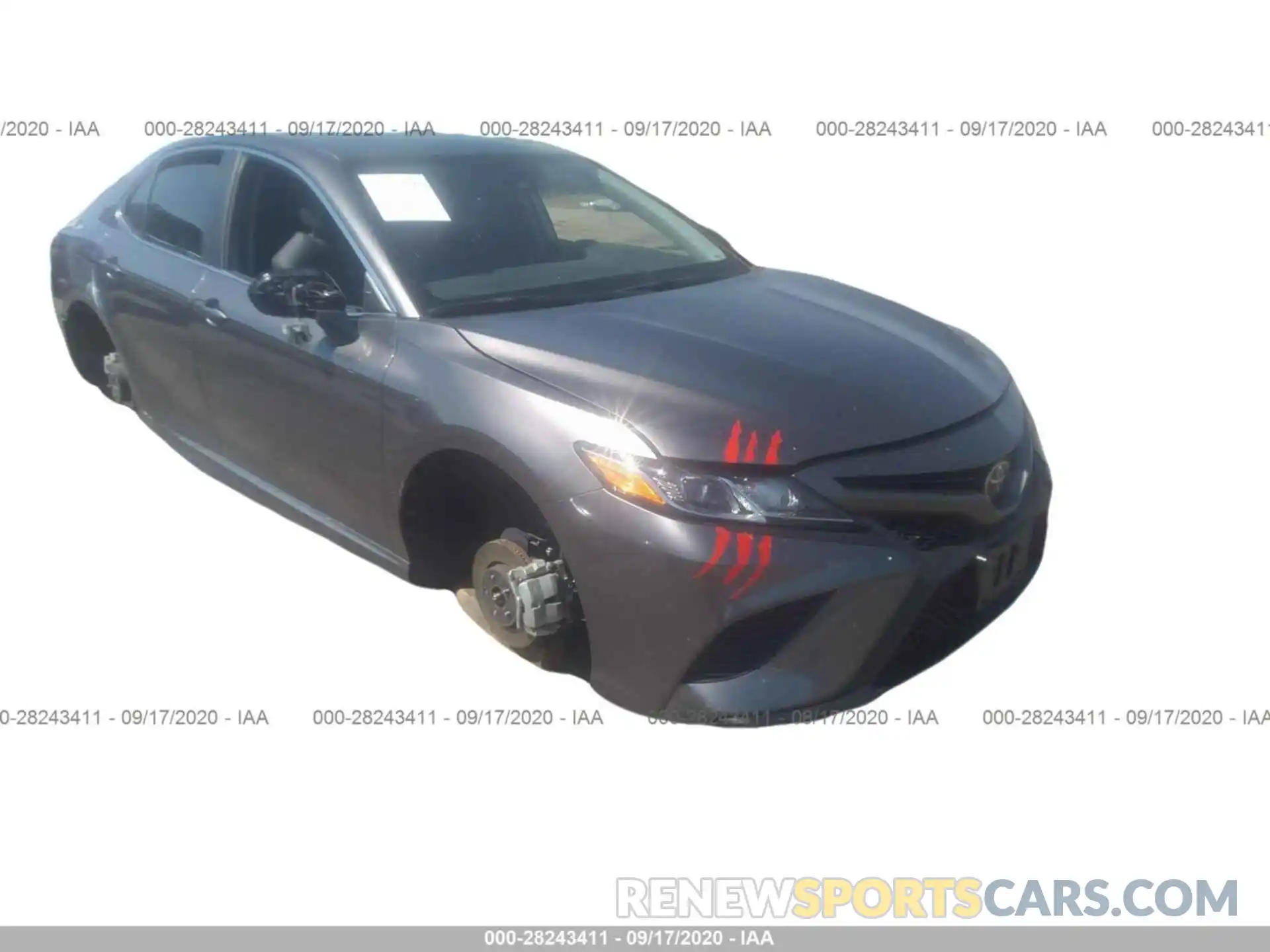 1 Photograph of a damaged car 4T1B11HKXKU838822 TOYOTA CAMRY 2019