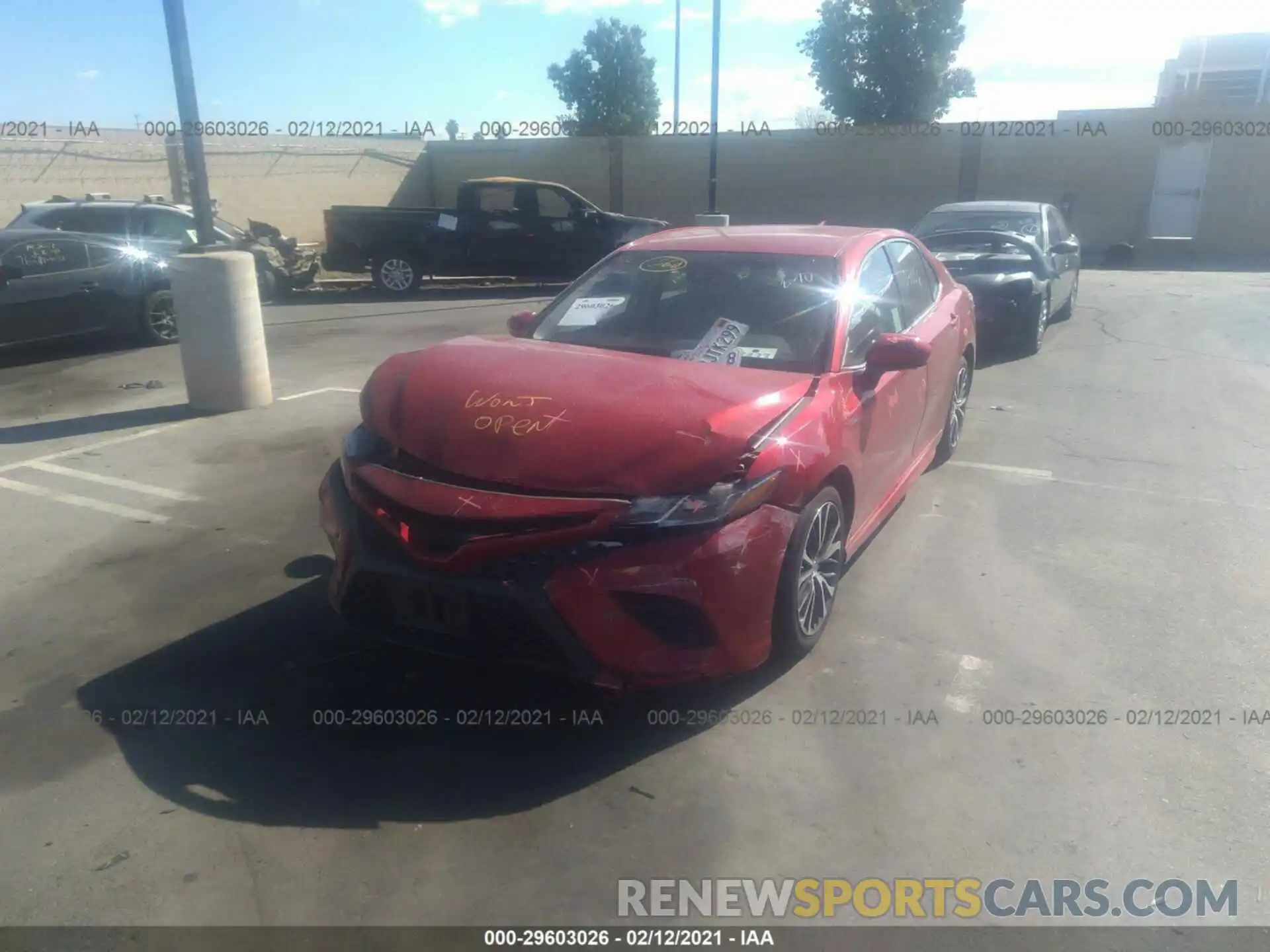 2 Photograph of a damaged car 4T1B21HK2KU010017 TOYOTA CAMRY 2019