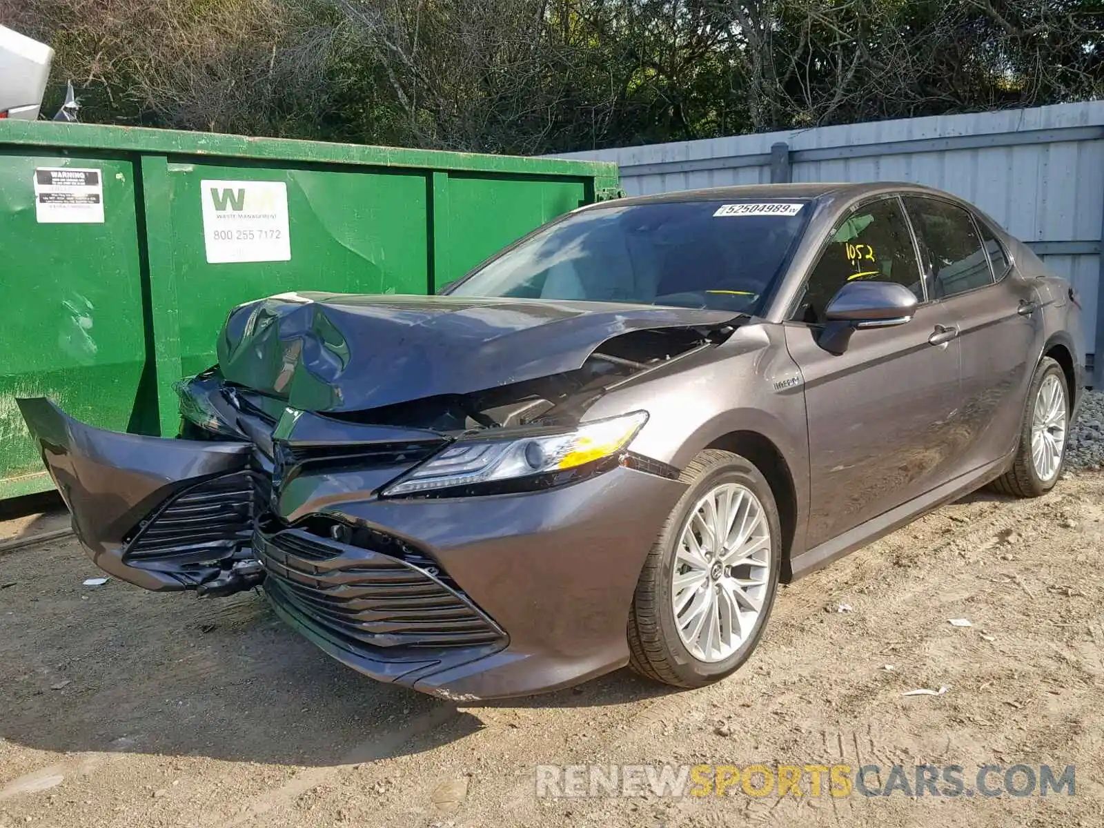 2 Photograph of a damaged car 4T1B21HK6KU521438 TOYOTA CAMRY 2019