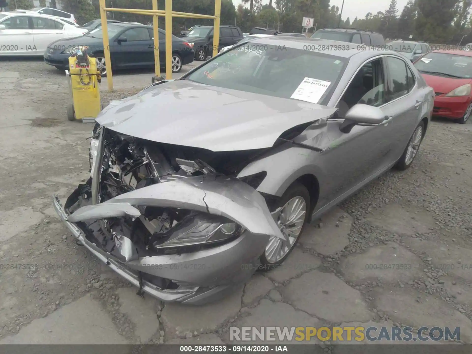 2 Photograph of a damaged car 4T1B21HK7KU012149 TOYOTA CAMRY 2019