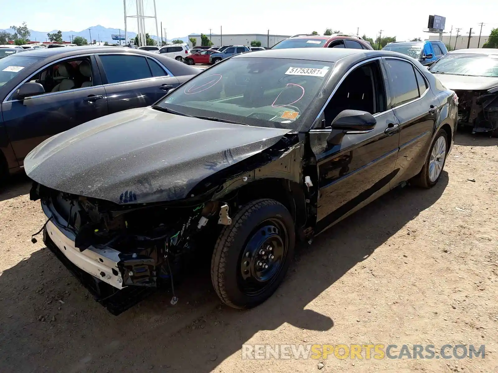 2 Photograph of a damaged car 4T1B21HK9KU010399 TOYOTA CAMRY 2019