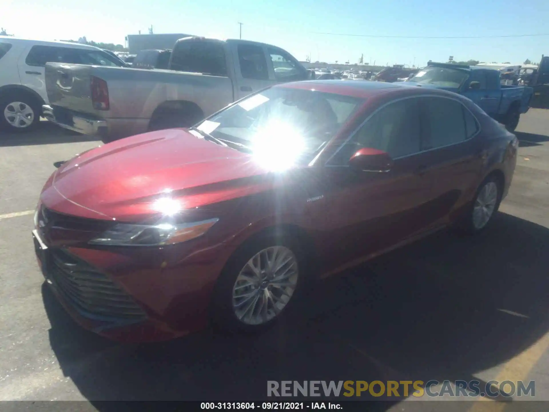 2 Photograph of a damaged car 4T1B21HKXKU014381 TOYOTA CAMRY 2019