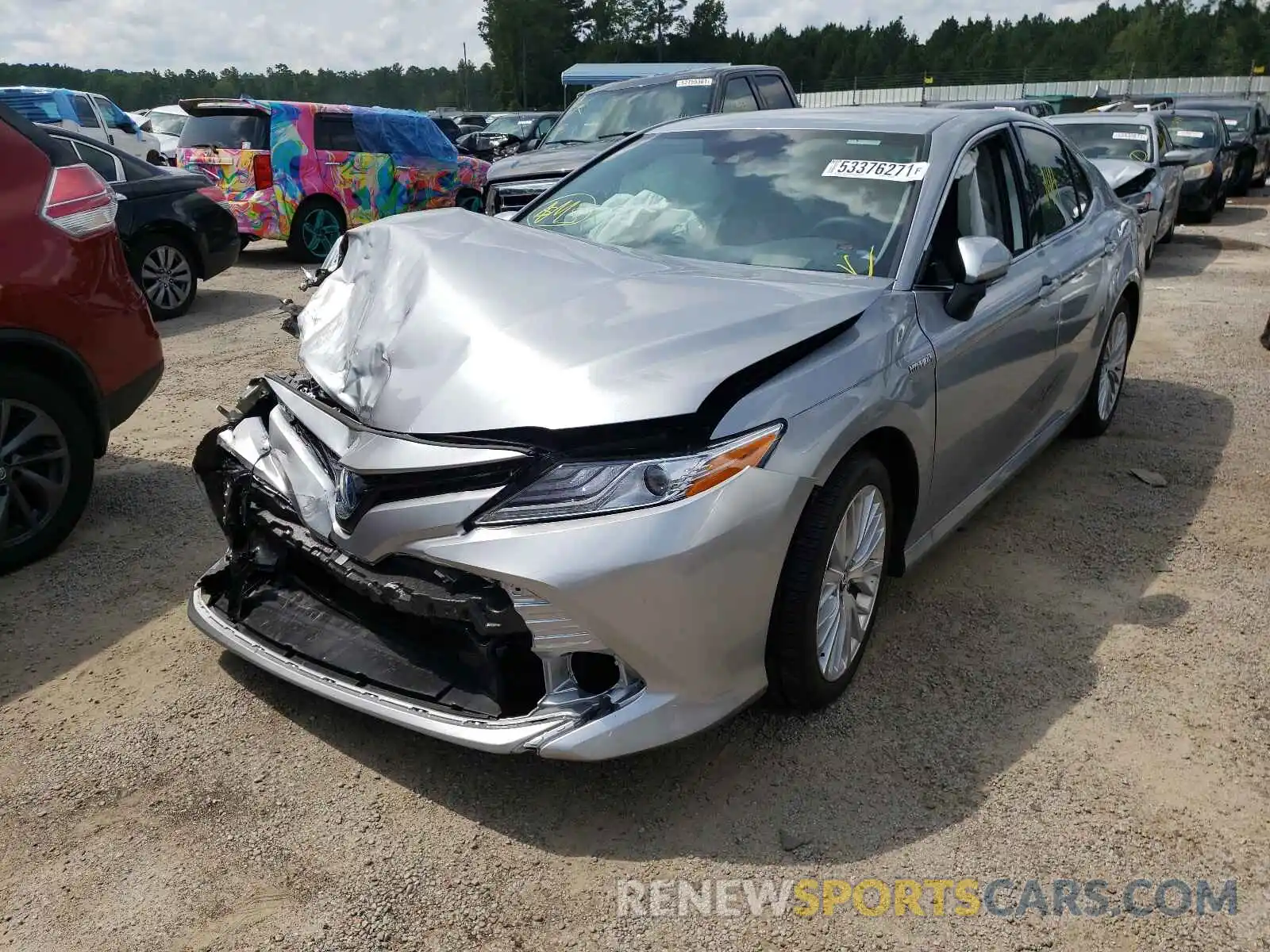 2 Photograph of a damaged car 4T1B21HKXKU515027 TOYOTA CAMRY 2019