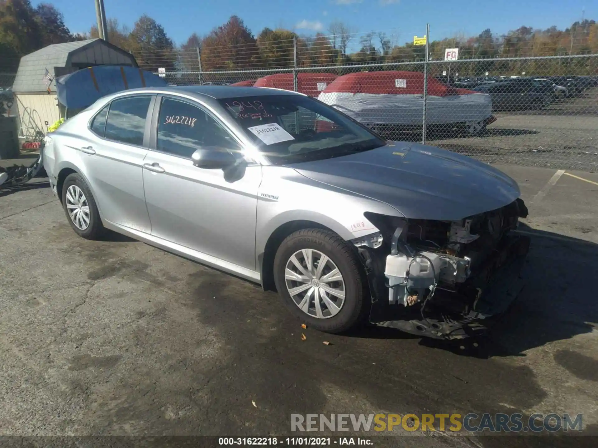 1 Photograph of a damaged car 4T1B31HK1KU510523 TOYOTA CAMRY 2019