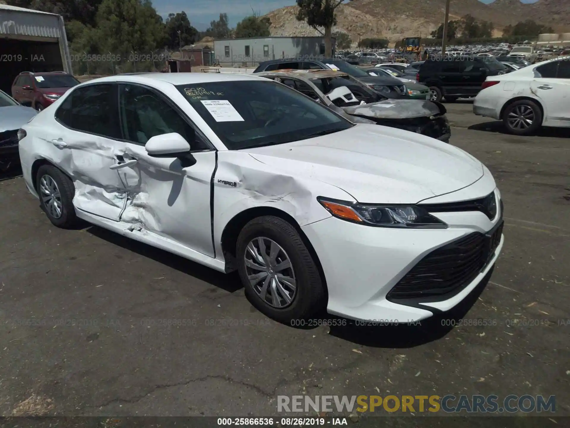 1 Photograph of a damaged car 4T1B31HK2KU005526 TOYOTA CAMRY 2019