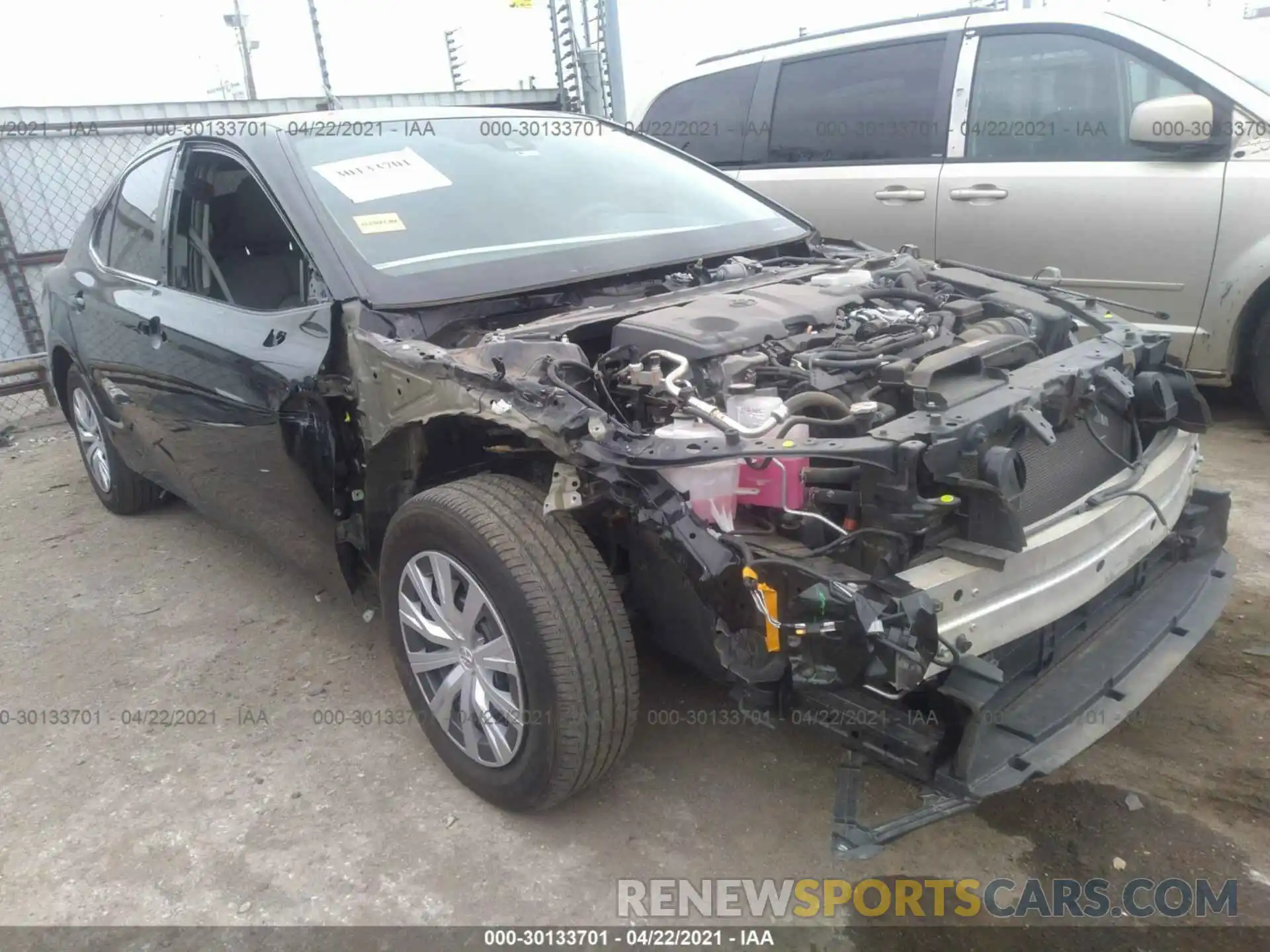 1 Photograph of a damaged car 4T1B31HK3KU511866 TOYOTA CAMRY 2019