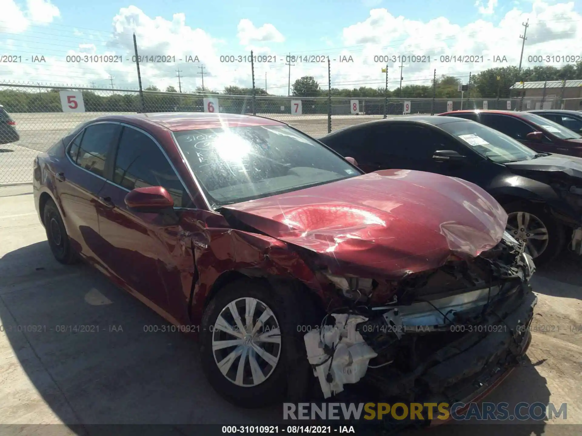 1 Photograph of a damaged car 4T1B31HK4KU007536 TOYOTA CAMRY 2019