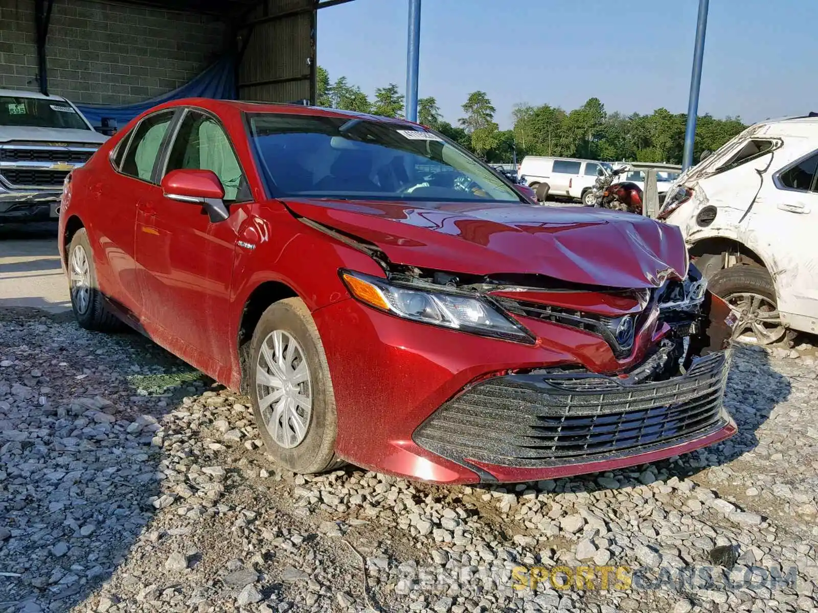 1 Photograph of a damaged car 4T1B31HK4KU512931 TOYOTA CAMRY 2019