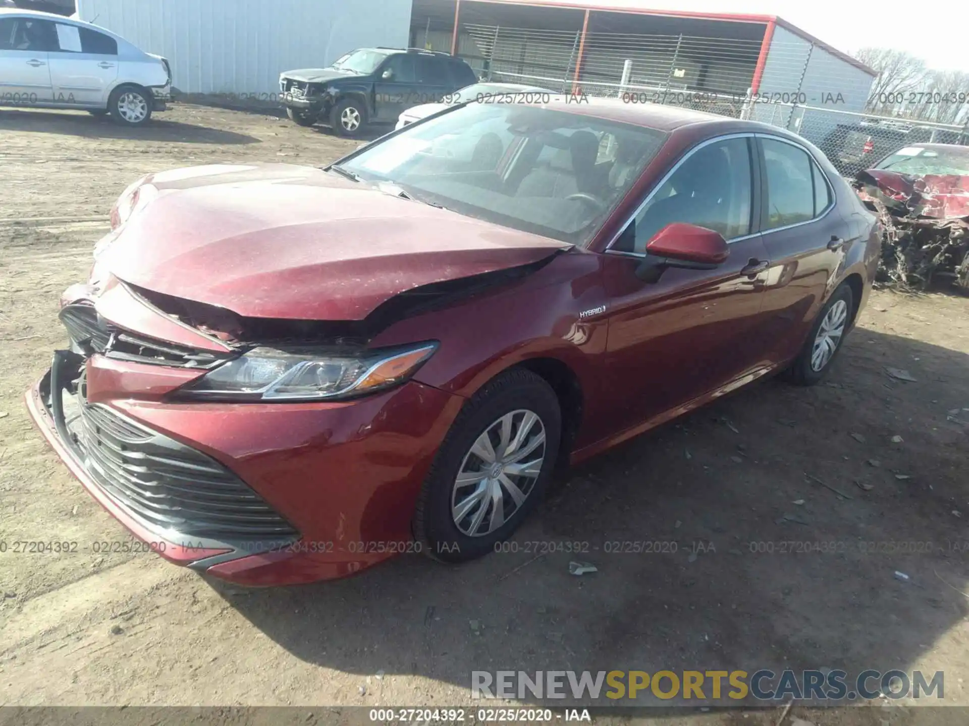 2 Photograph of a damaged car 4T1B31HK5KU511660 TOYOTA CAMRY 2019