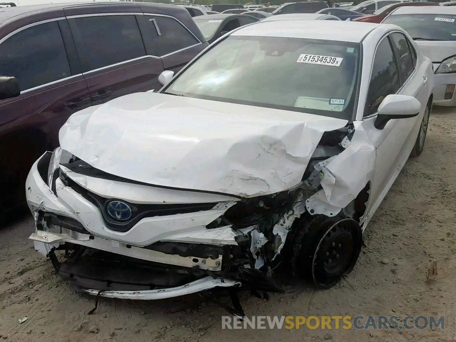 2 Photograph of a damaged car 4T1B31HK5KU516308 TOYOTA CAMRY 2019