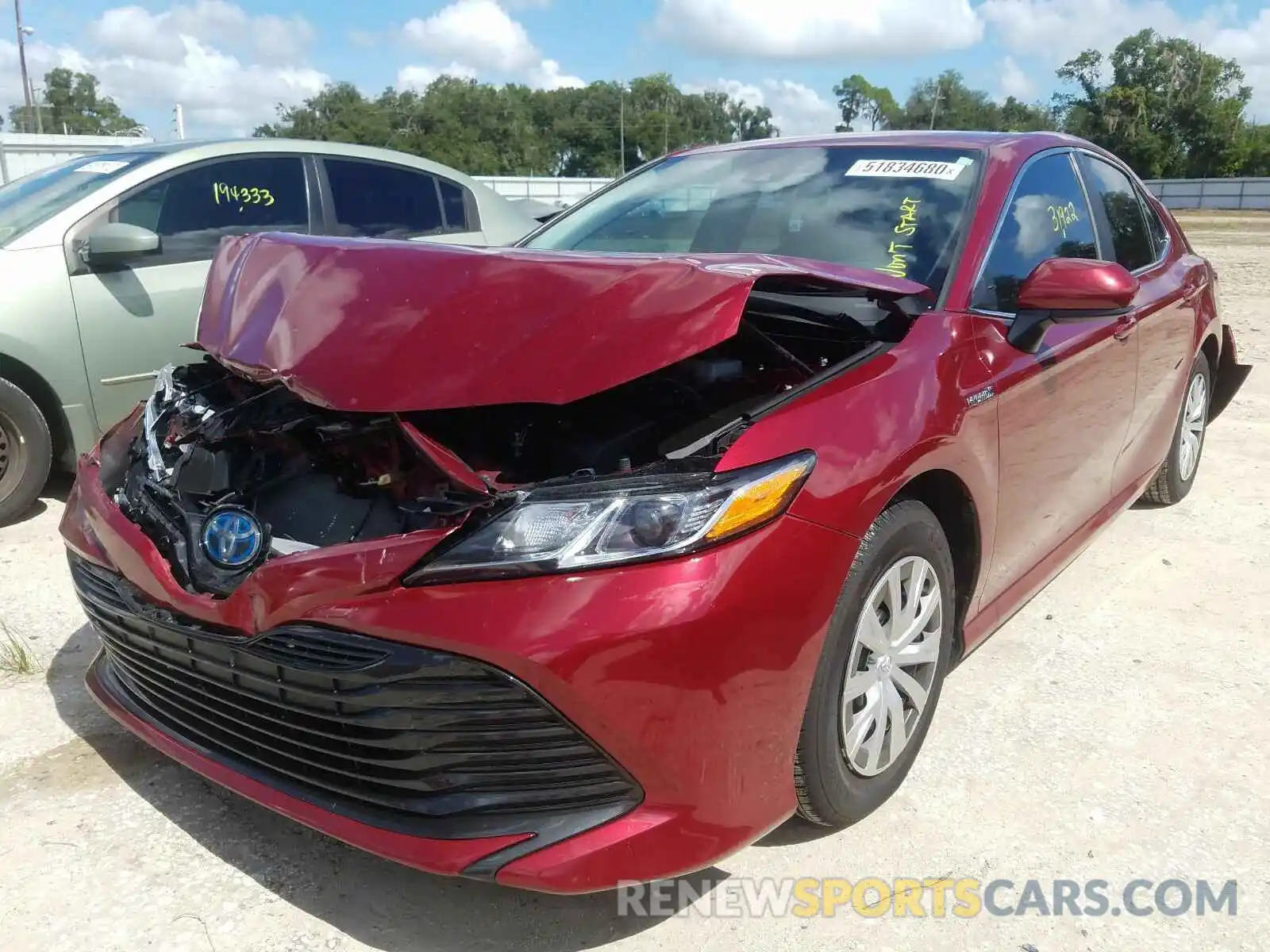 2 Photograph of a damaged car 4T1B31HK6KU513871 TOYOTA CAMRY 2019