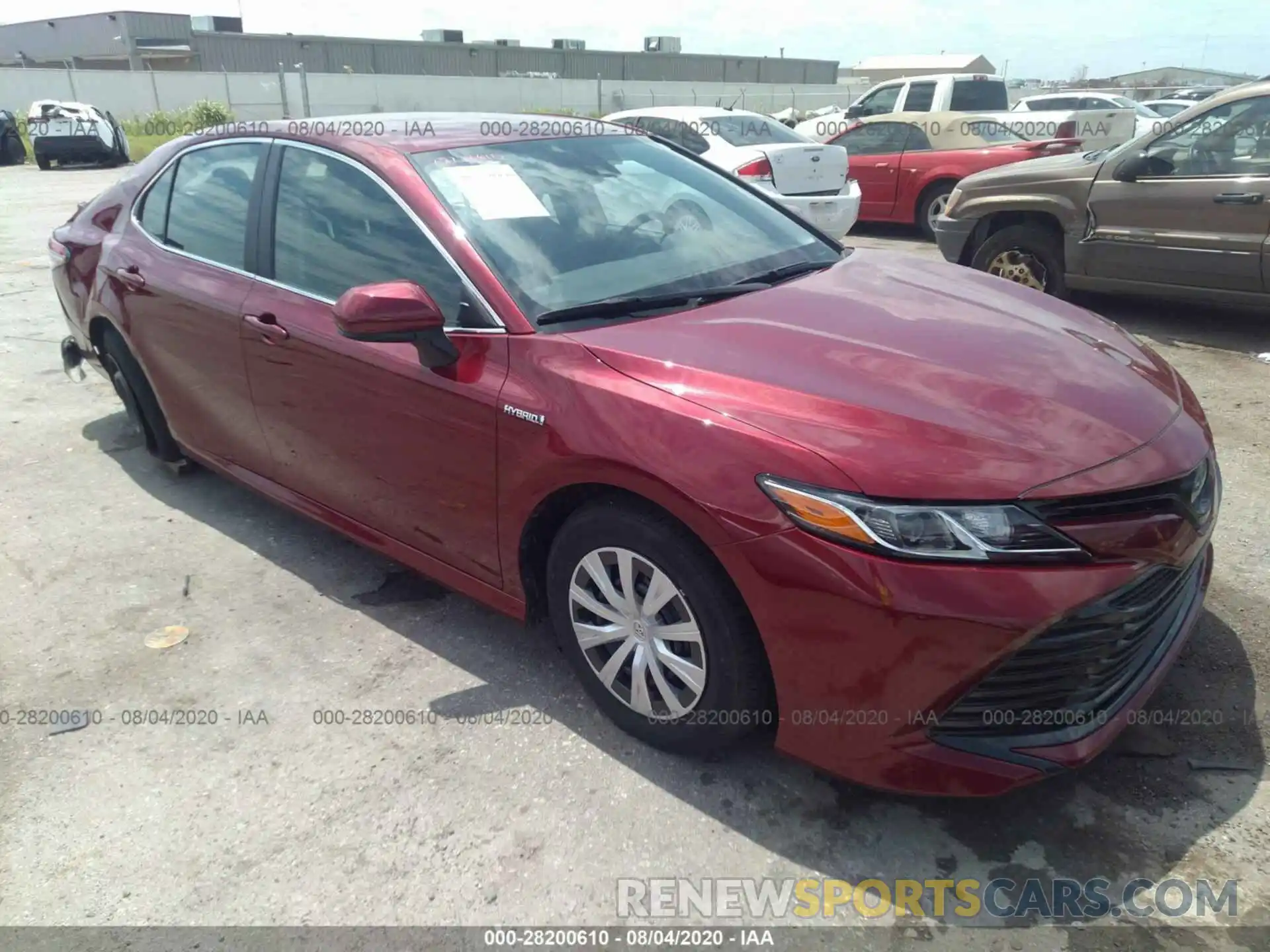 1 Photograph of a damaged car 4T1B31HK8KU511264 TOYOTA CAMRY 2019