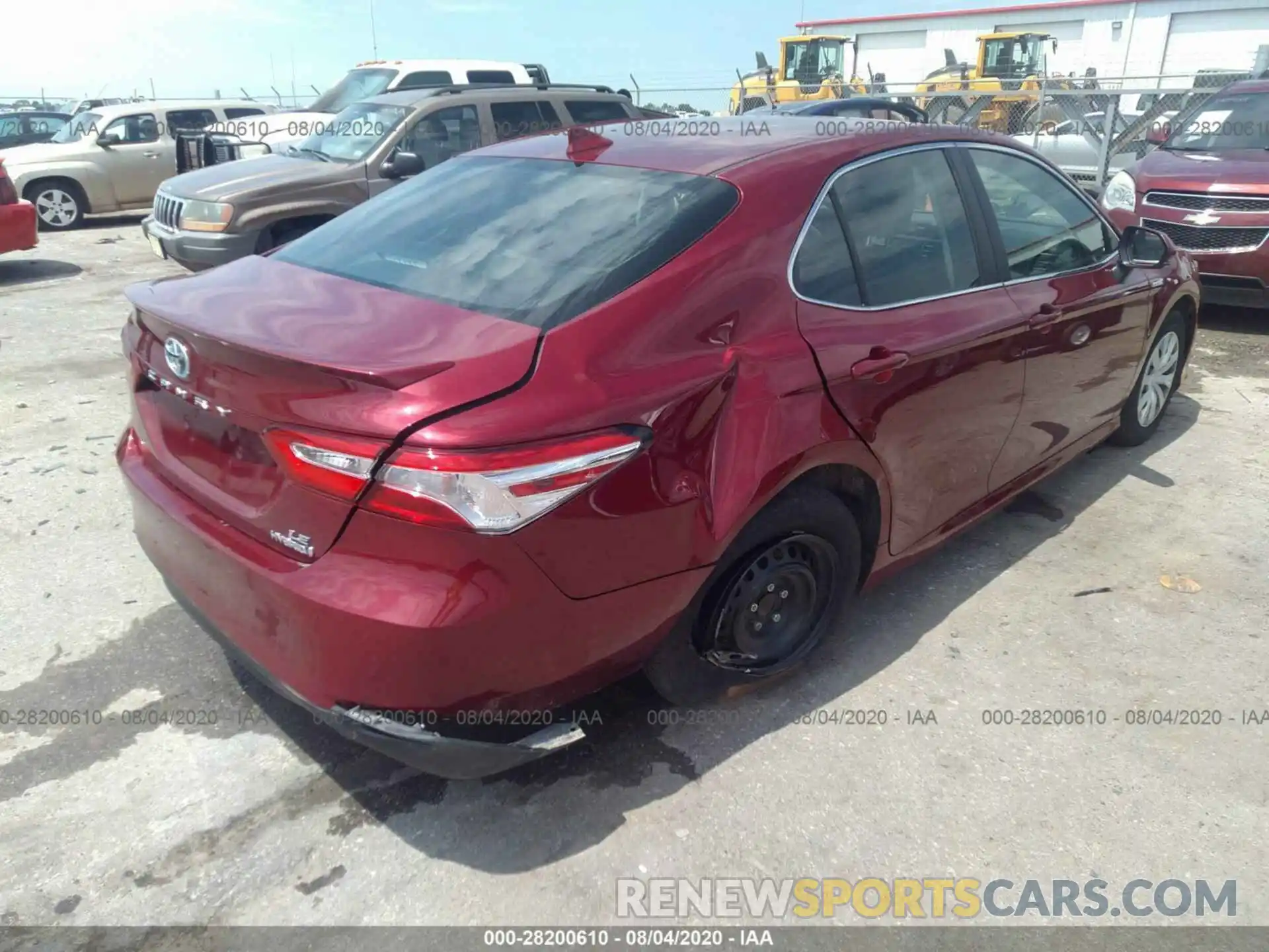 4 Photograph of a damaged car 4T1B31HK8KU511264 TOYOTA CAMRY 2019