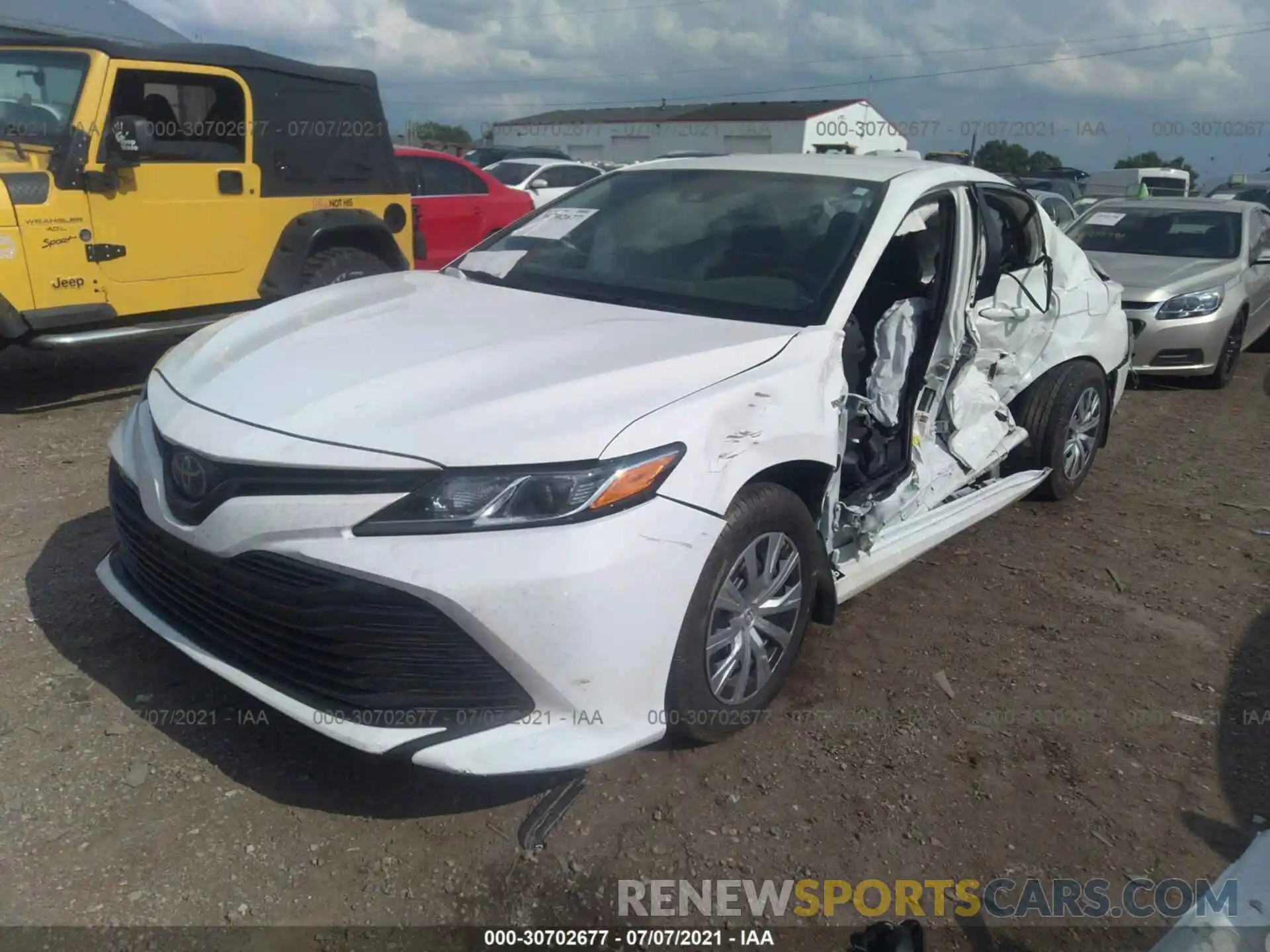 2 Photograph of a damaged car 4T1B31HKXKU517387 TOYOTA CAMRY 2019