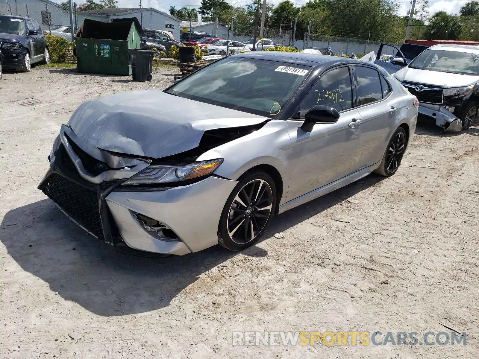 2 Photograph of a damaged car 4T1B61HK0KU218496 TOYOTA CAMRY 2019