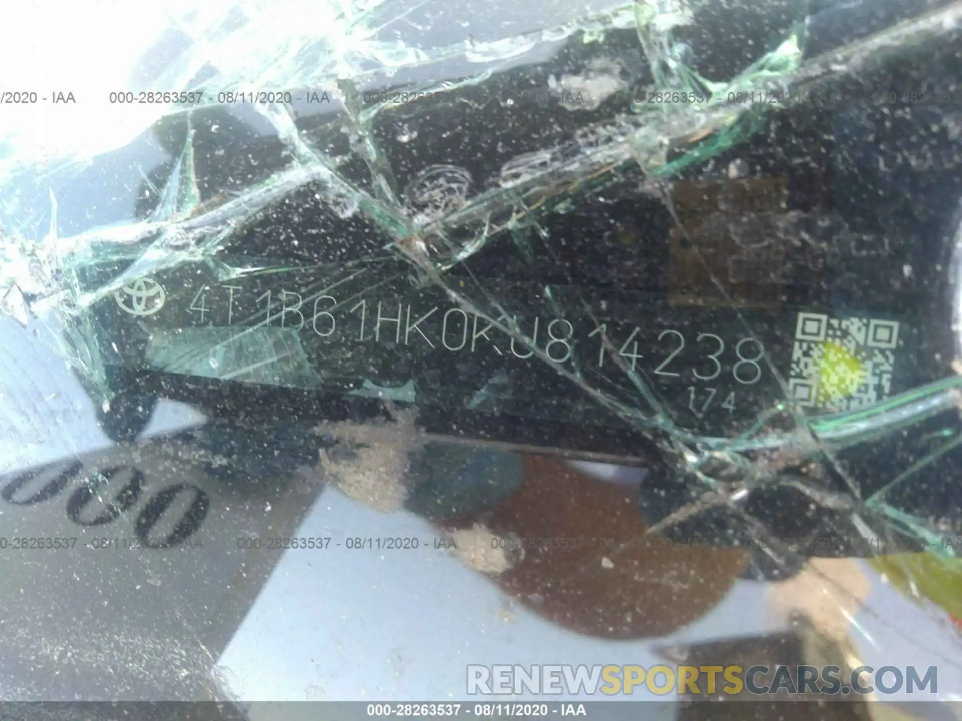 9 Photograph of a damaged car 4T1B61HK0KU814238 TOYOTA CAMRY 2019