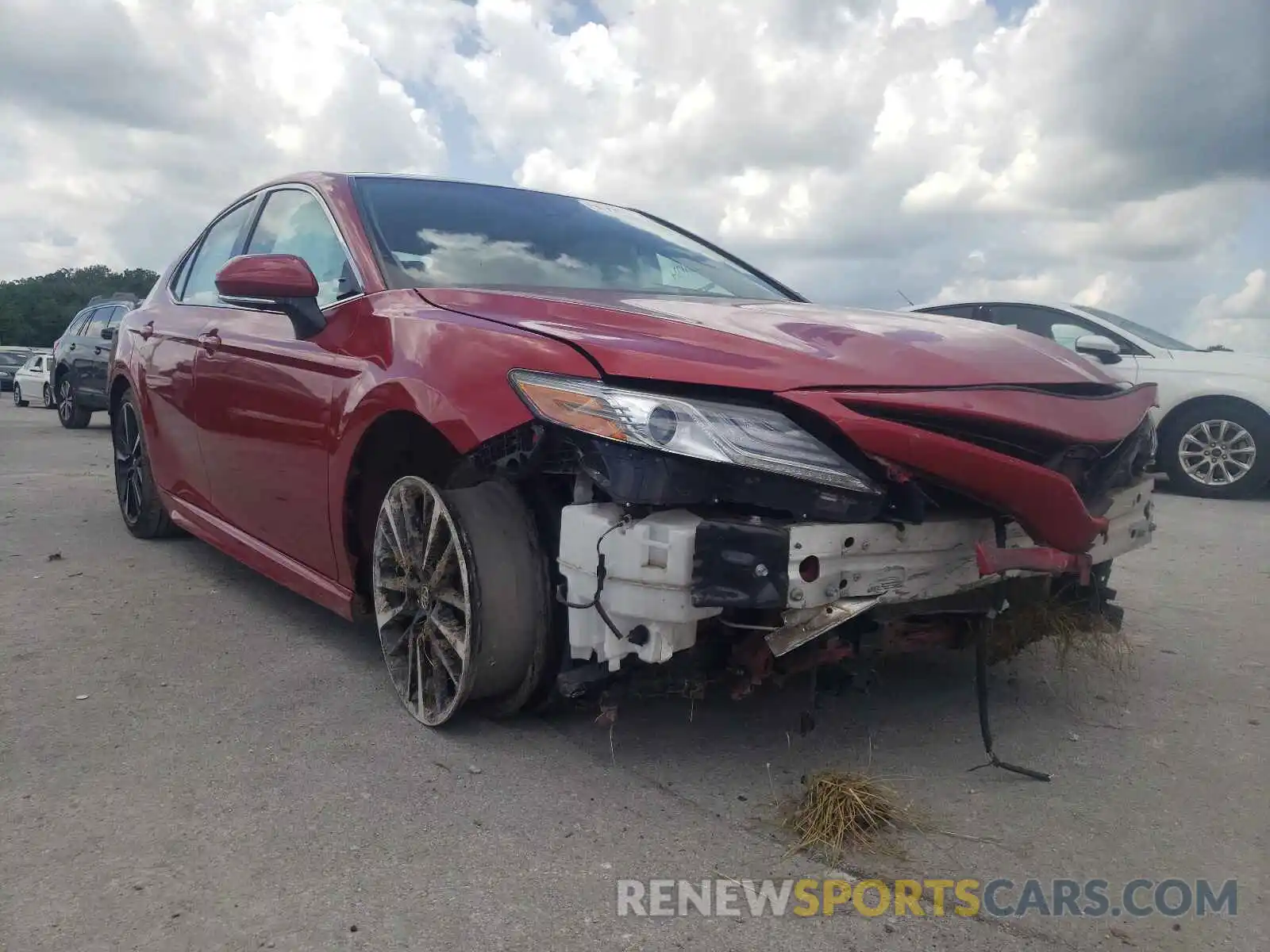 1 Photograph of a damaged car 4T1B61HK1KU183659 TOYOTA CAMRY 2019