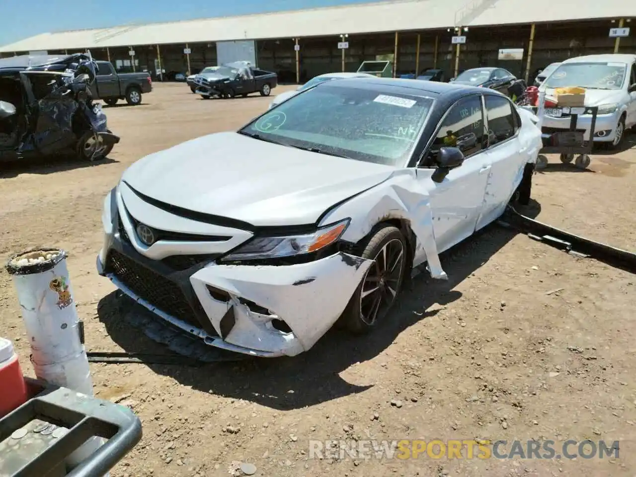 2 Photograph of a damaged car 4T1B61HK2KU215695 TOYOTA CAMRY 2019