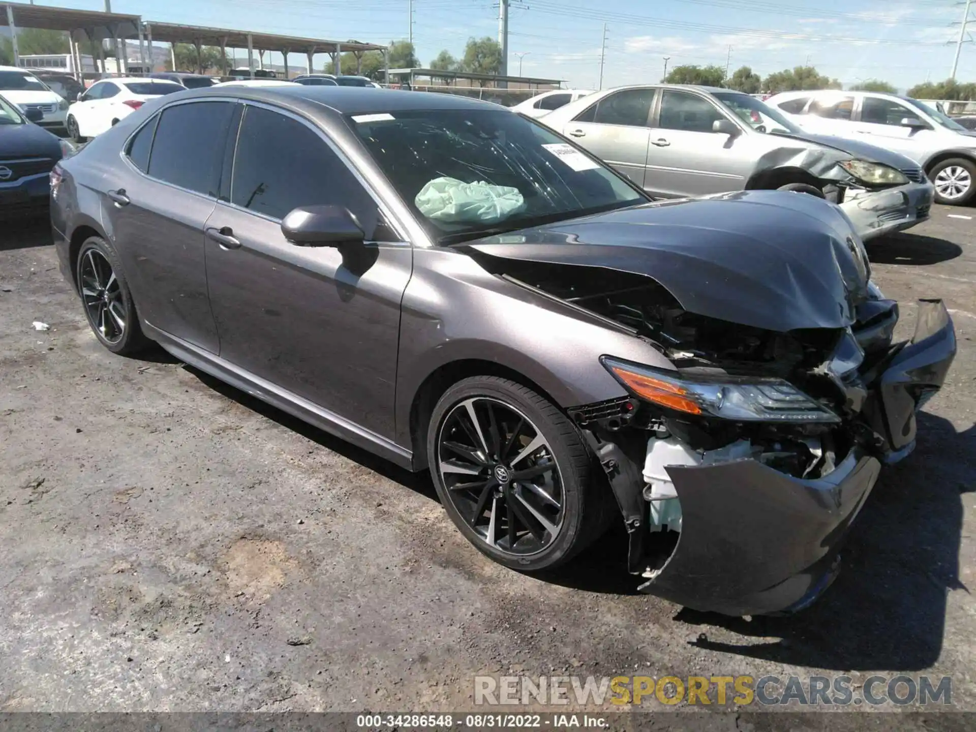 1 Photograph of a damaged car 4T1B61HK2KU745438 TOYOTA CAMRY 2019