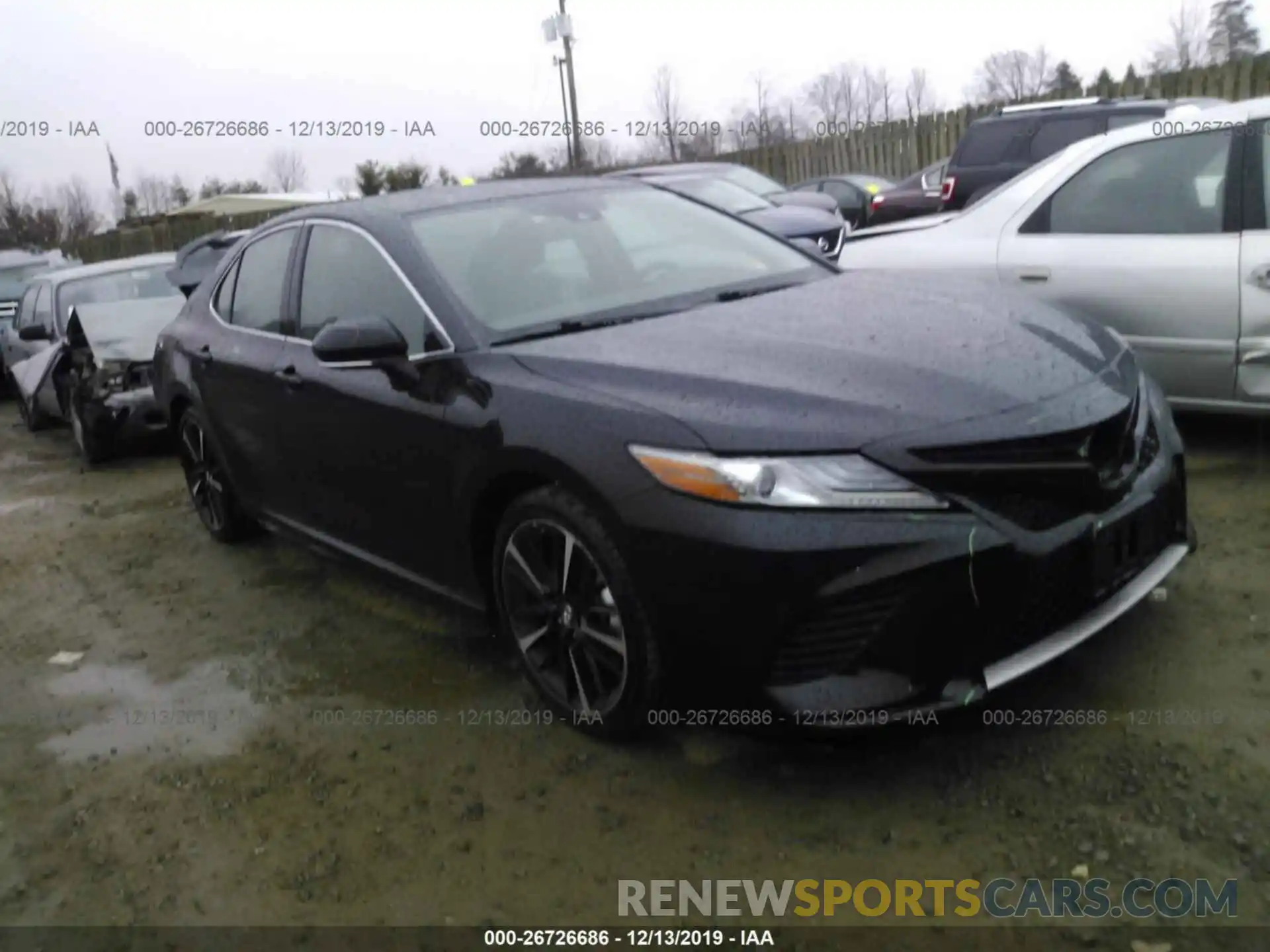 1 Photograph of a damaged car 4T1B61HK2KU841411 TOYOTA CAMRY 2019