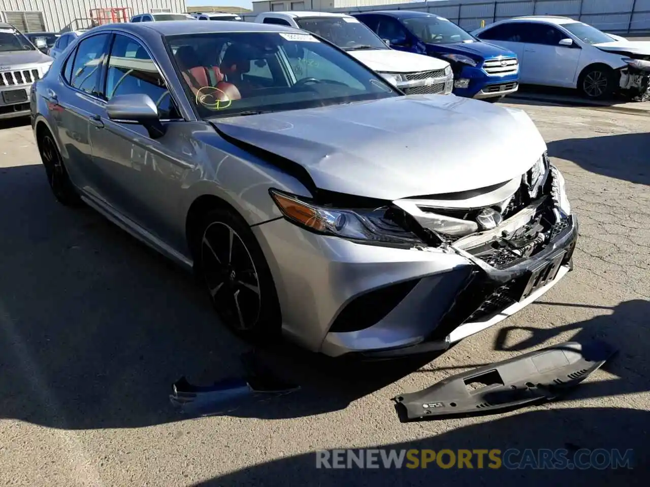 1 Photograph of a damaged car 4T1B61HK4KU718449 TOYOTA CAMRY 2019