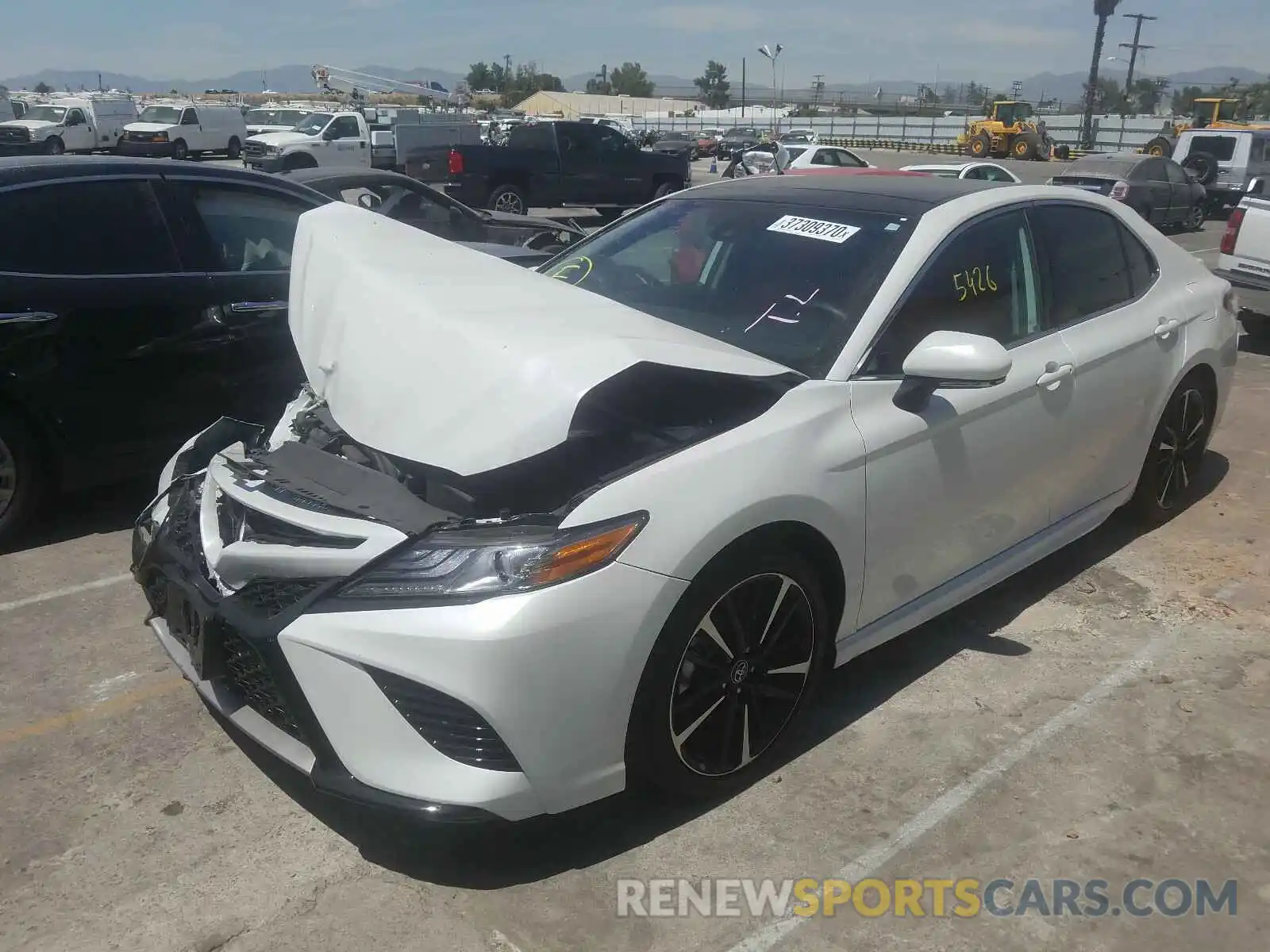 2 Photograph of a damaged car 4T1B61HK4KU819961 TOYOTA CAMRY 2019