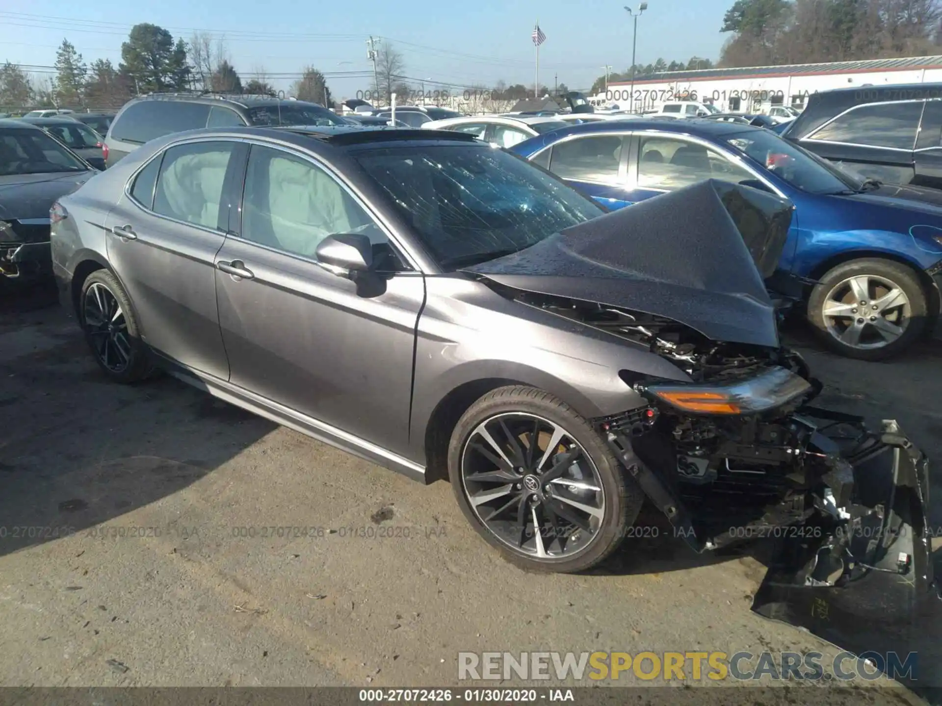 1 Photograph of a damaged car 4T1B61HK5KU786419 TOYOTA CAMRY 2019