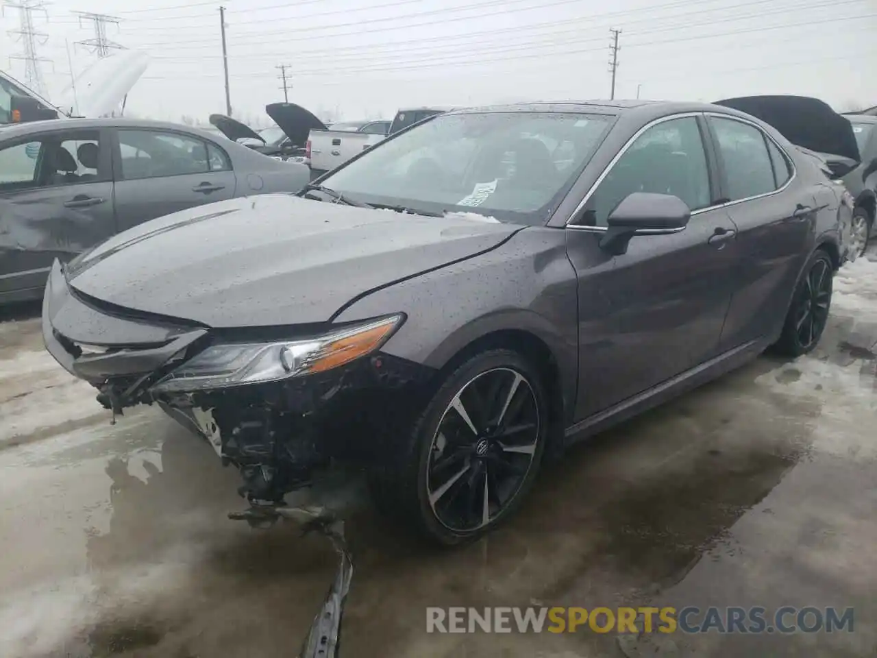 1 Photograph of a damaged car 4T1B61HK6KU806242 TOYOTA CAMRY 2019