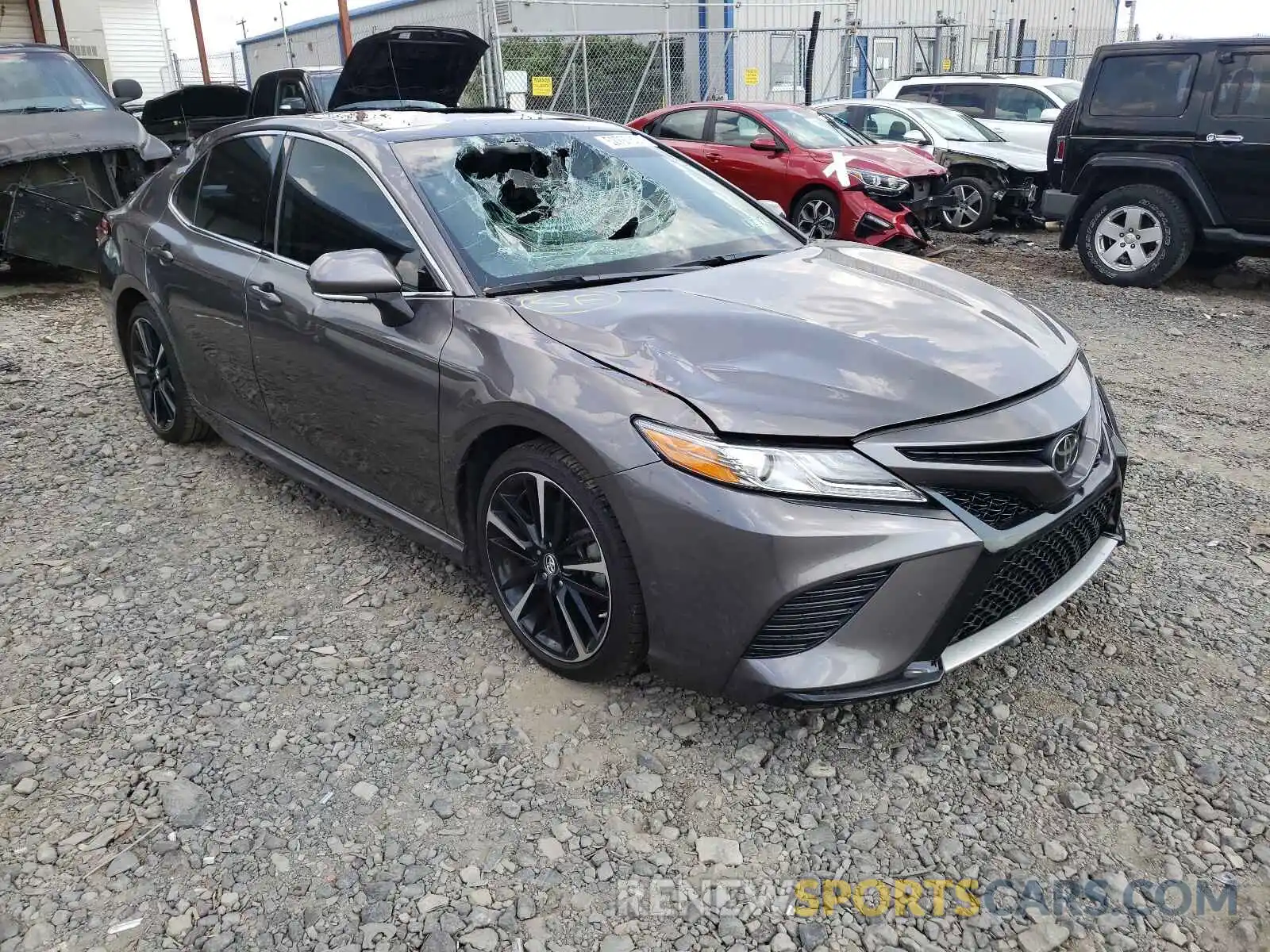 1 Photograph of a damaged car 4T1B61HK6KU827723 TOYOTA CAMRY 2019