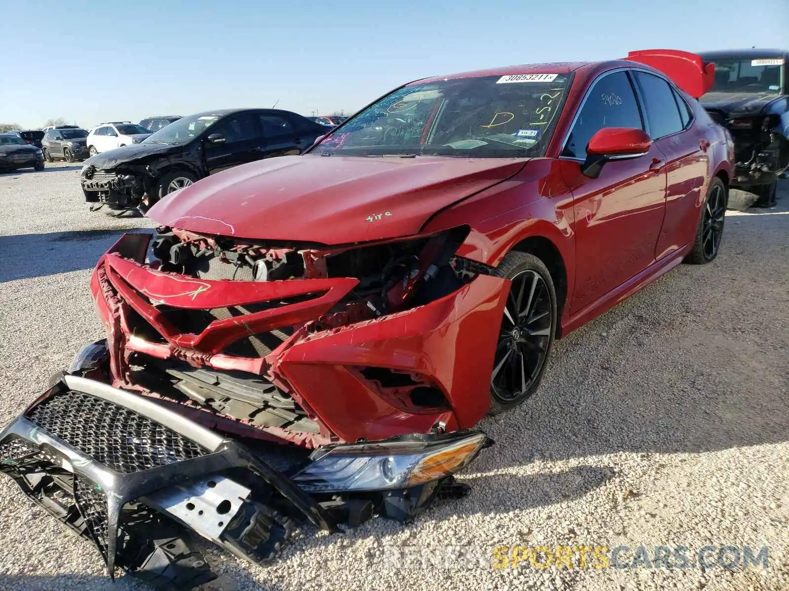 2 Photograph of a damaged car 4T1B61HK7KU255447 TOYOTA CAMRY 2019