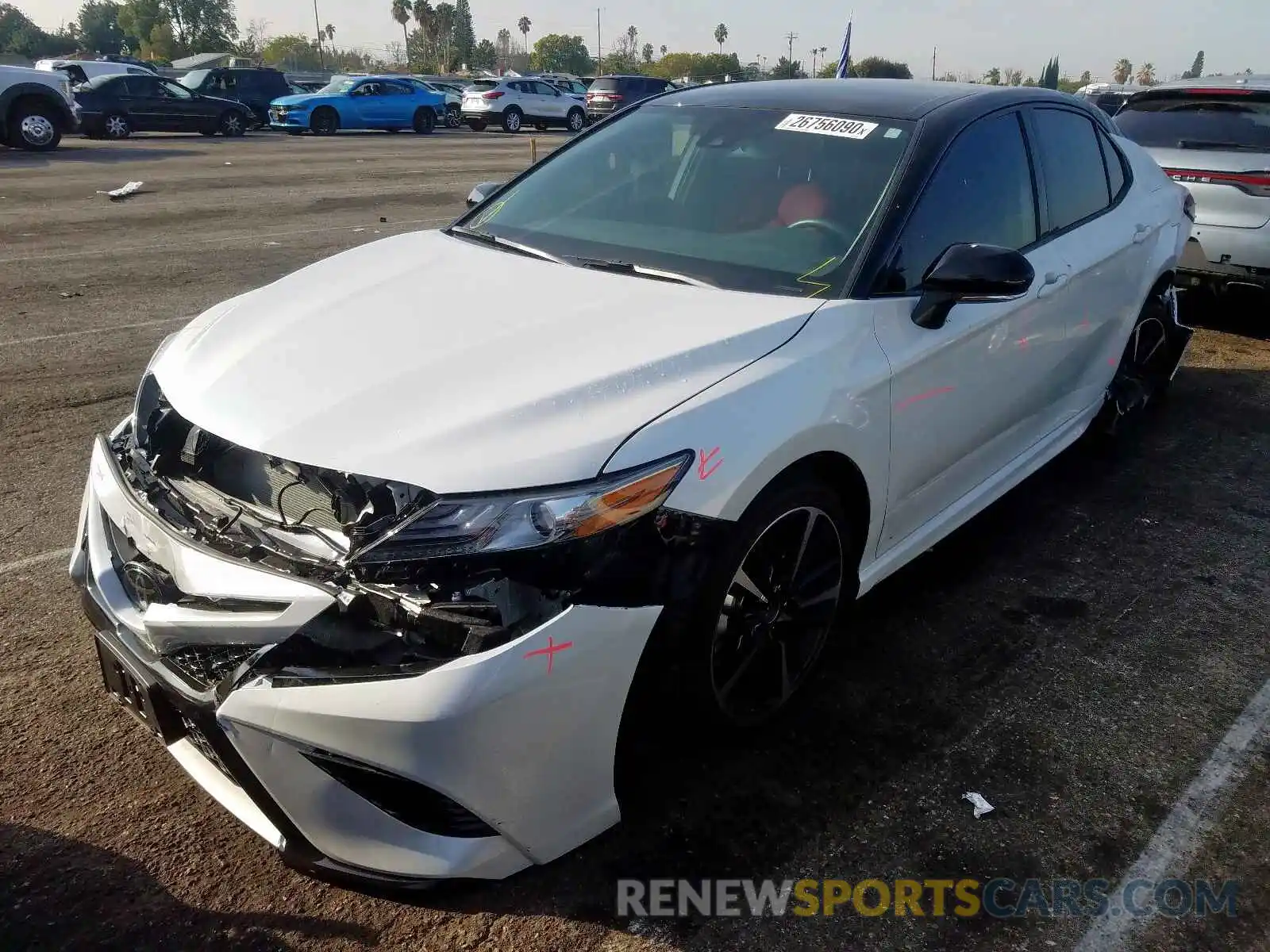 2 Photograph of a damaged car 4T1B61HK7KU281451 TOYOTA CAMRY 2019