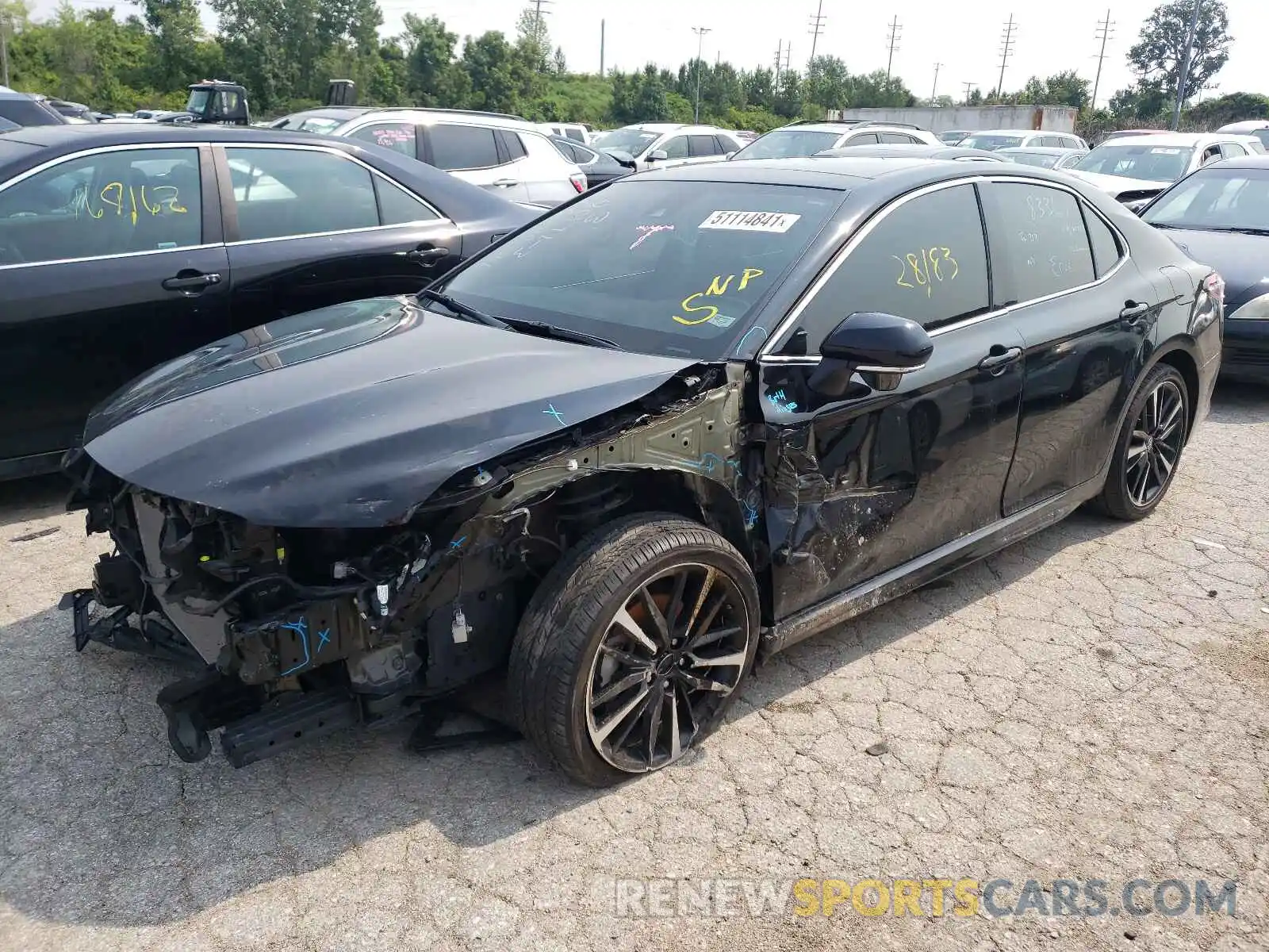 2 Photograph of a damaged car 4T1B61HK7KU763398 TOYOTA CAMRY 2019