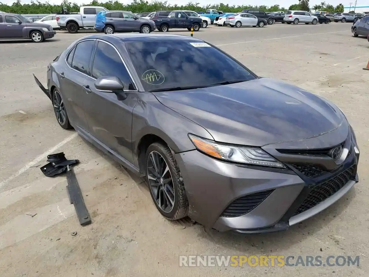 1 Photograph of a damaged car 4T1B61HK8KU844653 TOYOTA CAMRY 2019