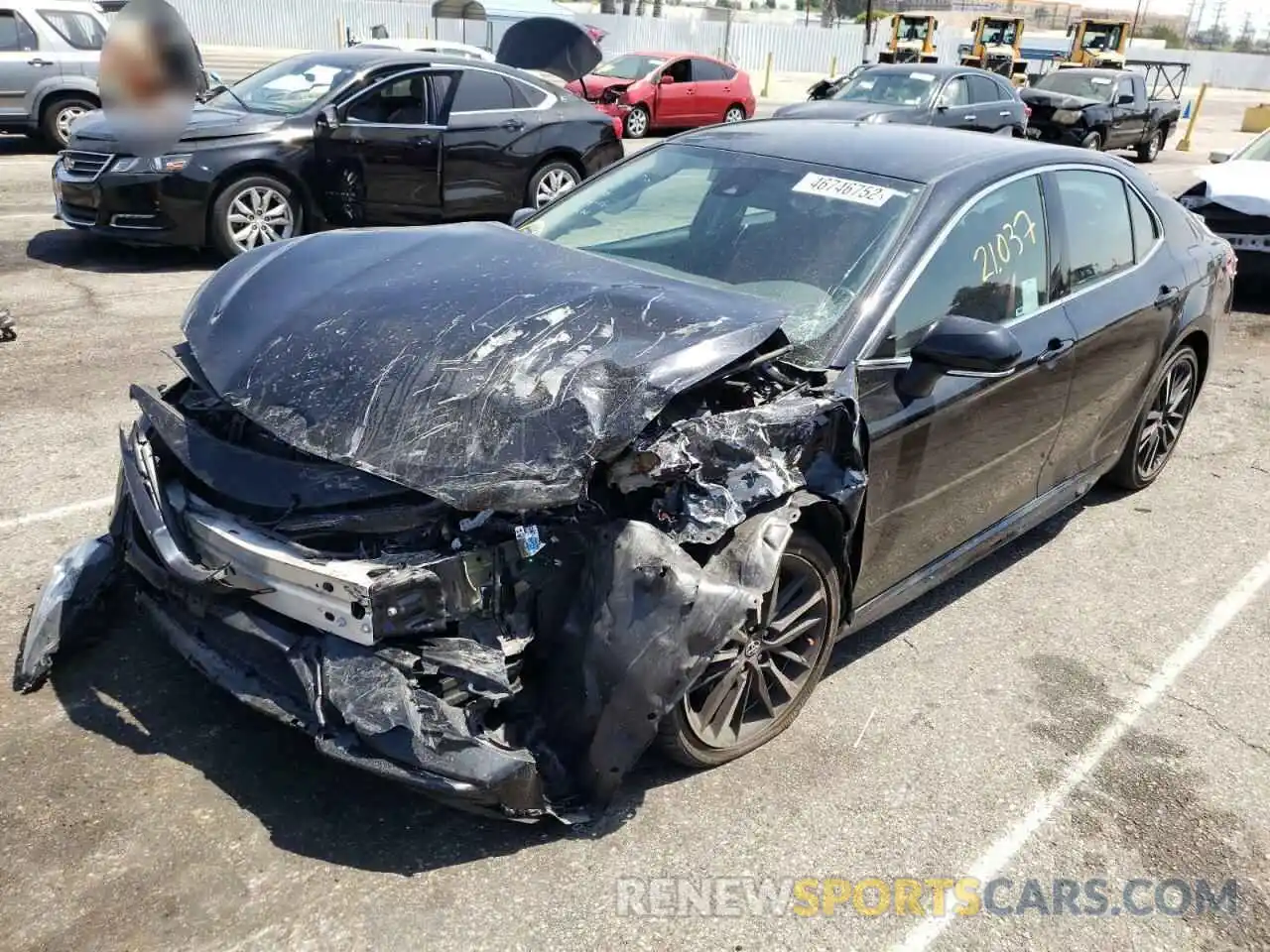 2 Photograph of a damaged car 4T1B61HK8KU848072 TOYOTA CAMRY 2019