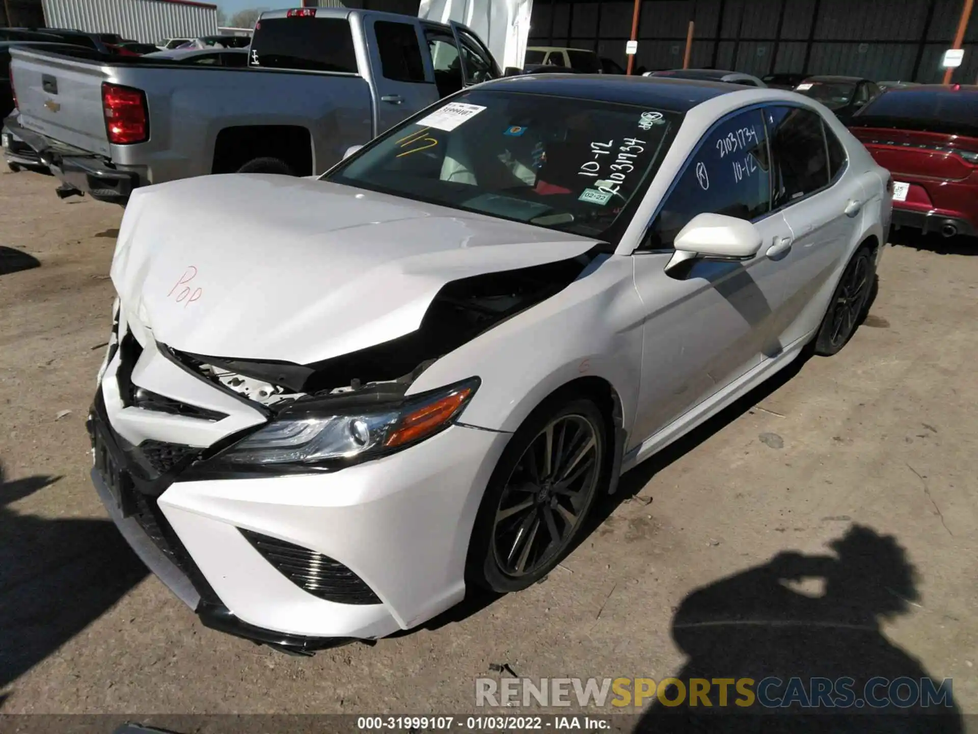 2 Photograph of a damaged car 4T1B61HK9KU747963 TOYOTA CAMRY 2019