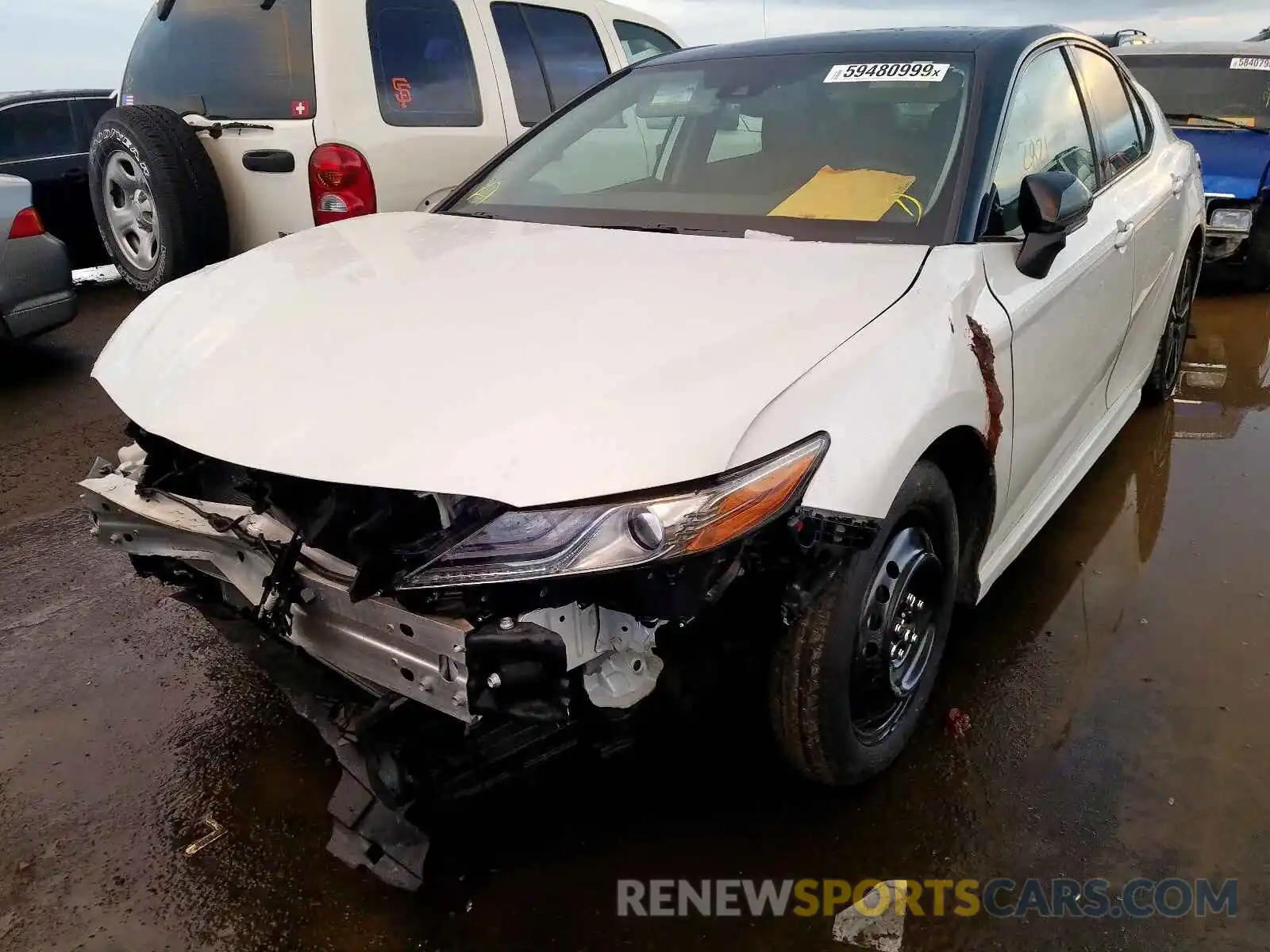 2 Photograph of a damaged car 4T1B61HKXKU218814 TOYOTA CAMRY 2019