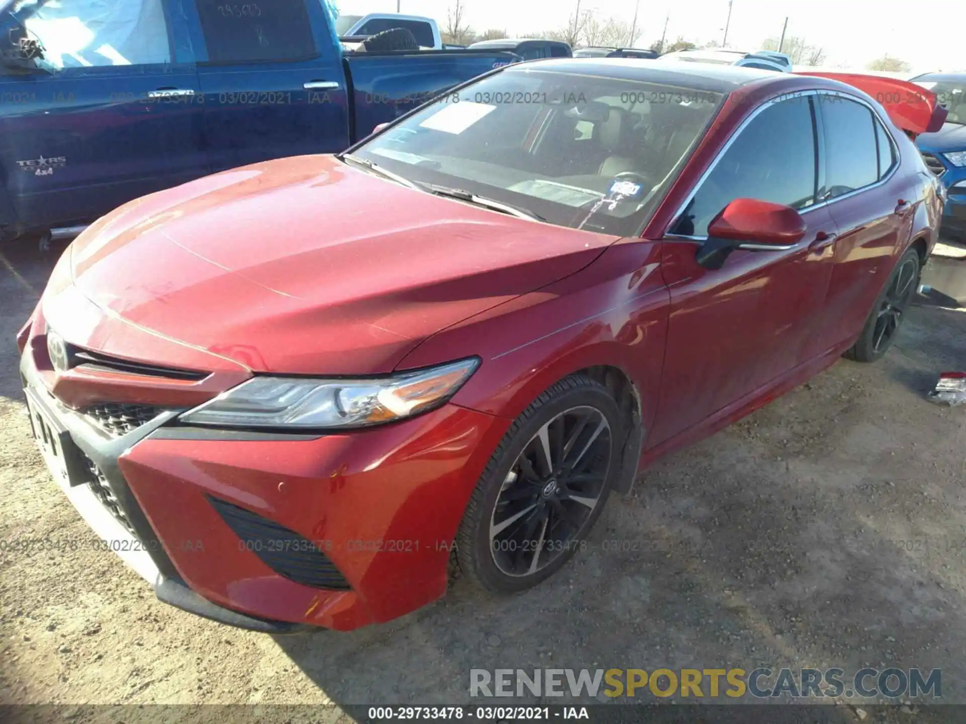 2 Photograph of a damaged car 4T1BZ1HK0KU023263 TOYOTA CAMRY 2019