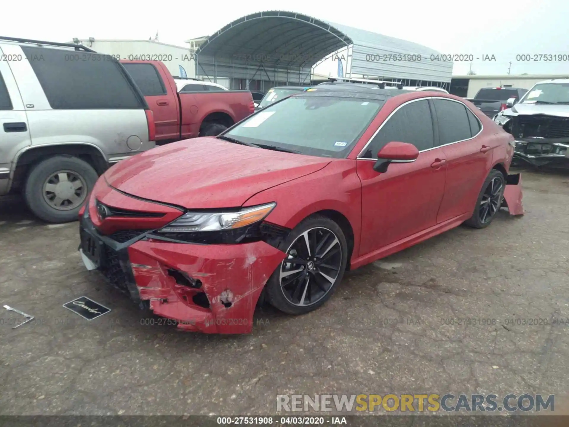 2 Photograph of a damaged car 4T1BZ1HK0KU030486 TOYOTA CAMRY 2019