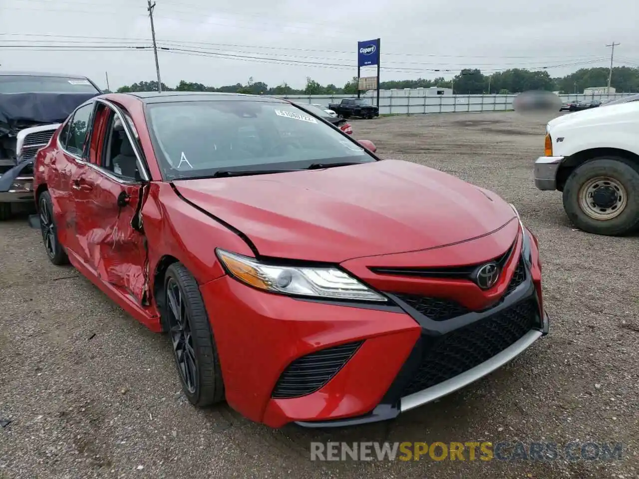 1 Photograph of a damaged car 4T1BZ1HK2KU029386 TOYOTA CAMRY 2019