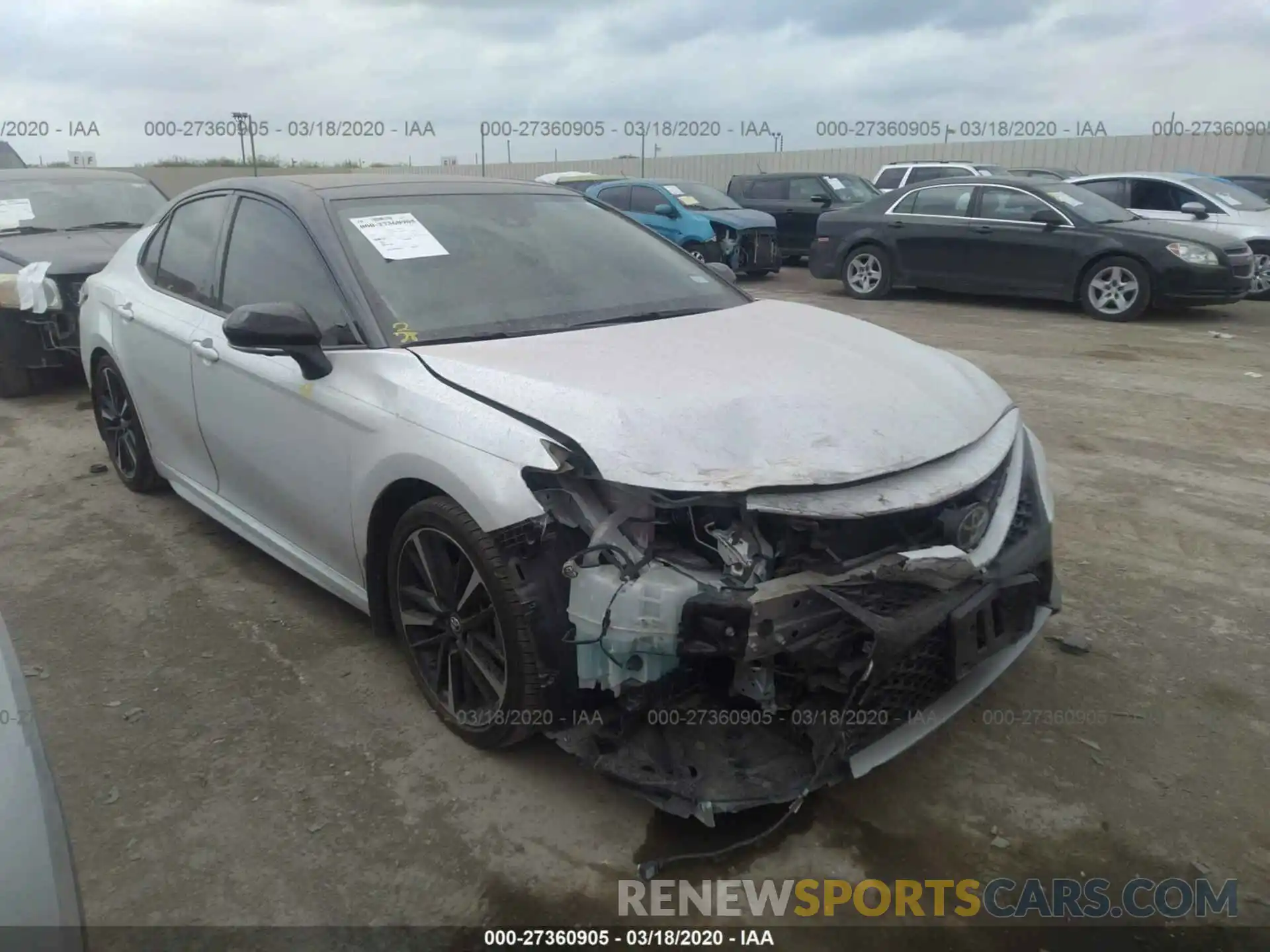 1 Photograph of a damaged car 4T1BZ1HK4KU022178 TOYOTA CAMRY 2019