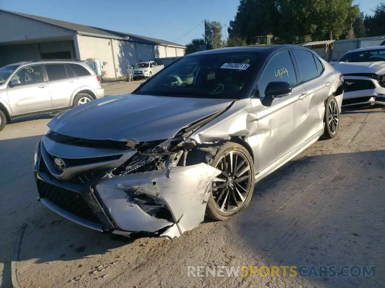 2 Photograph of a damaged car 4T1BZ1HKXKU022573 TOYOTA CAMRY 2019