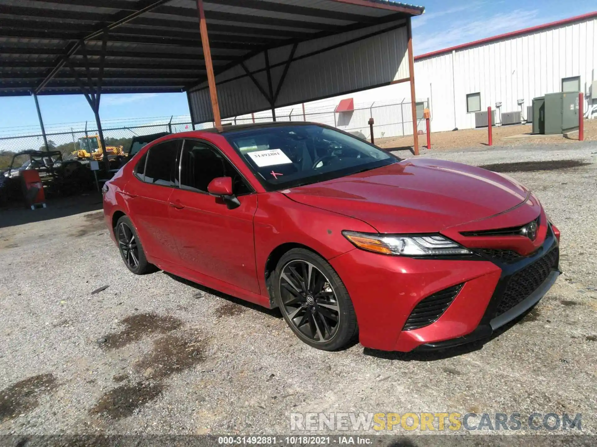 1 Photograph of a damaged car 4T1BZ1HKXKU026932 TOYOTA CAMRY 2019