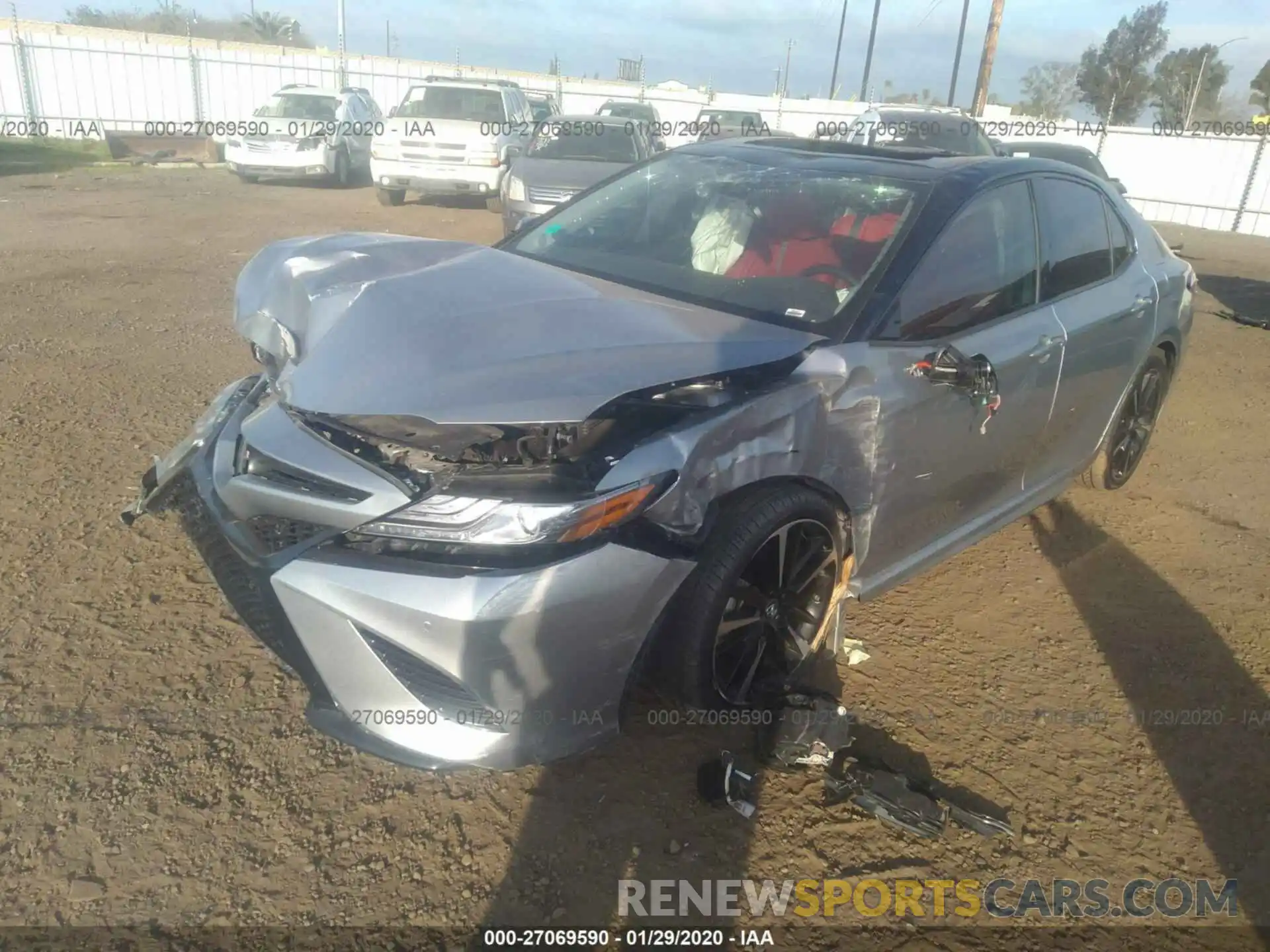 2 Photograph of a damaged car 4T1BZ1HKXKU027921 TOYOTA CAMRY 2019