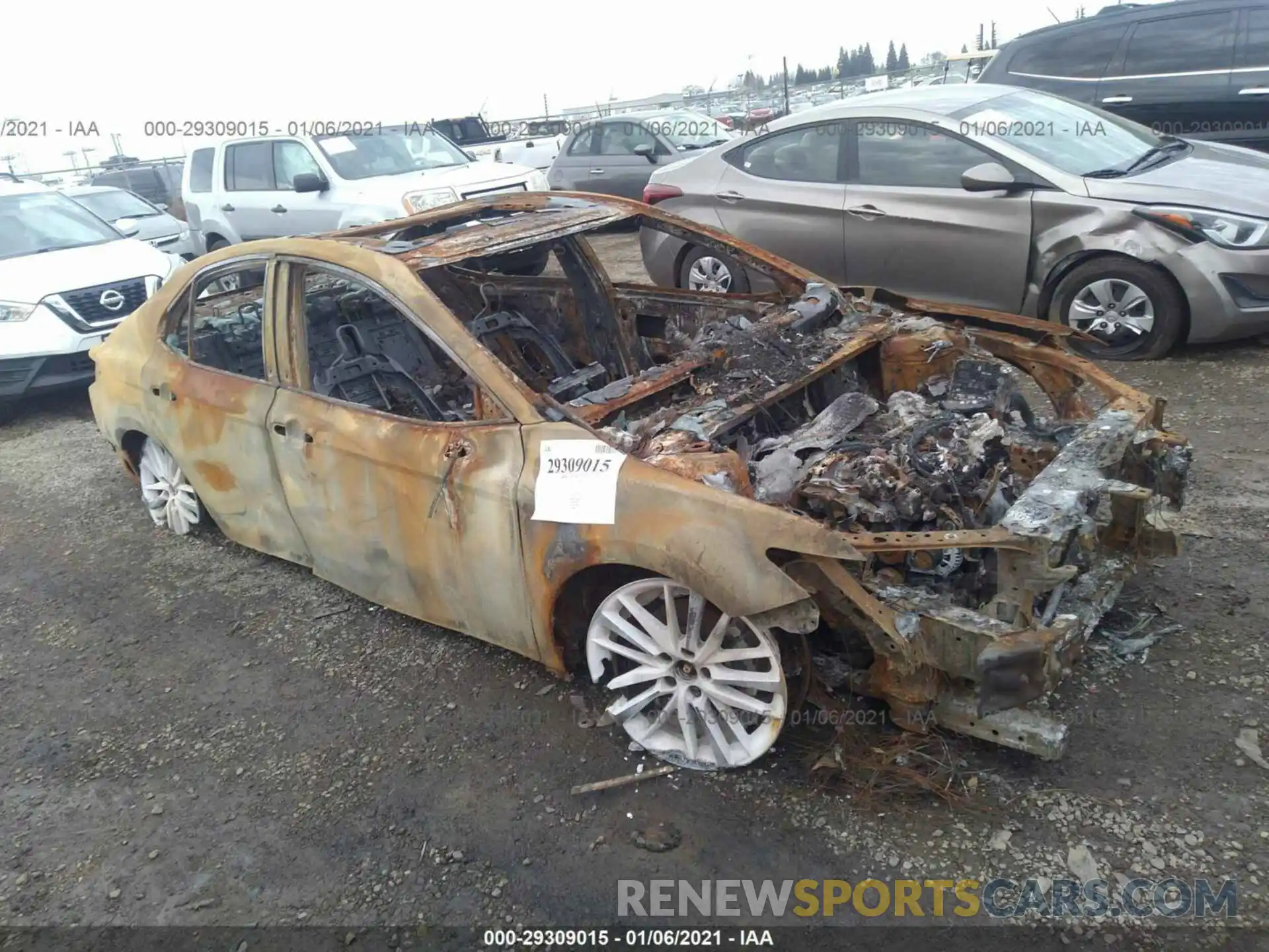 1 Photograph of a damaged car 4T1BZ1HKXKU031614 TOYOTA CAMRY 2019