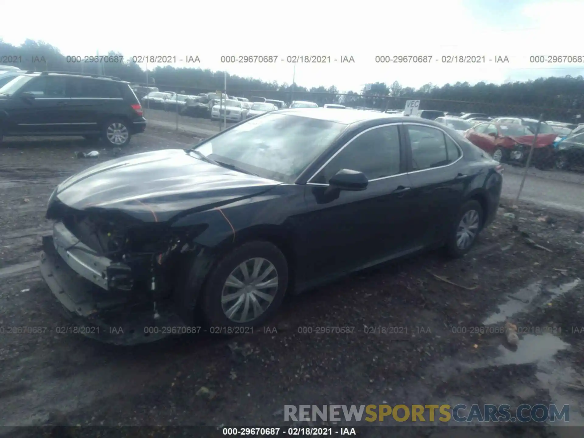 2 Photograph of a damaged car 4T1A11AK7LU892697 TOYOTA CAMRY 2020