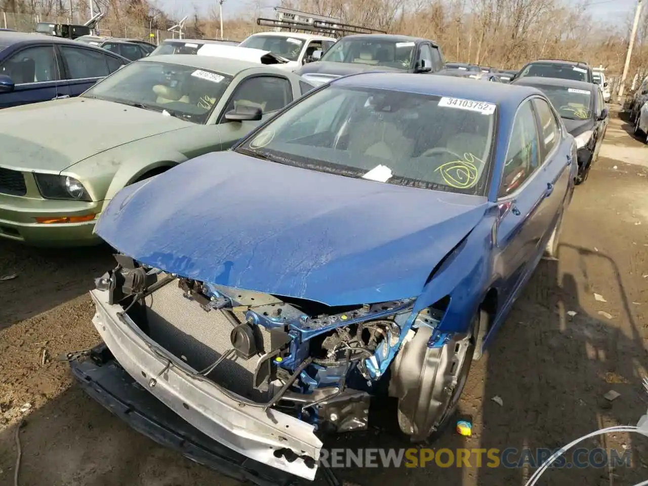 2 Photograph of a damaged car 4T1C11AK0LU311565 TOYOTA CAMRY 2020